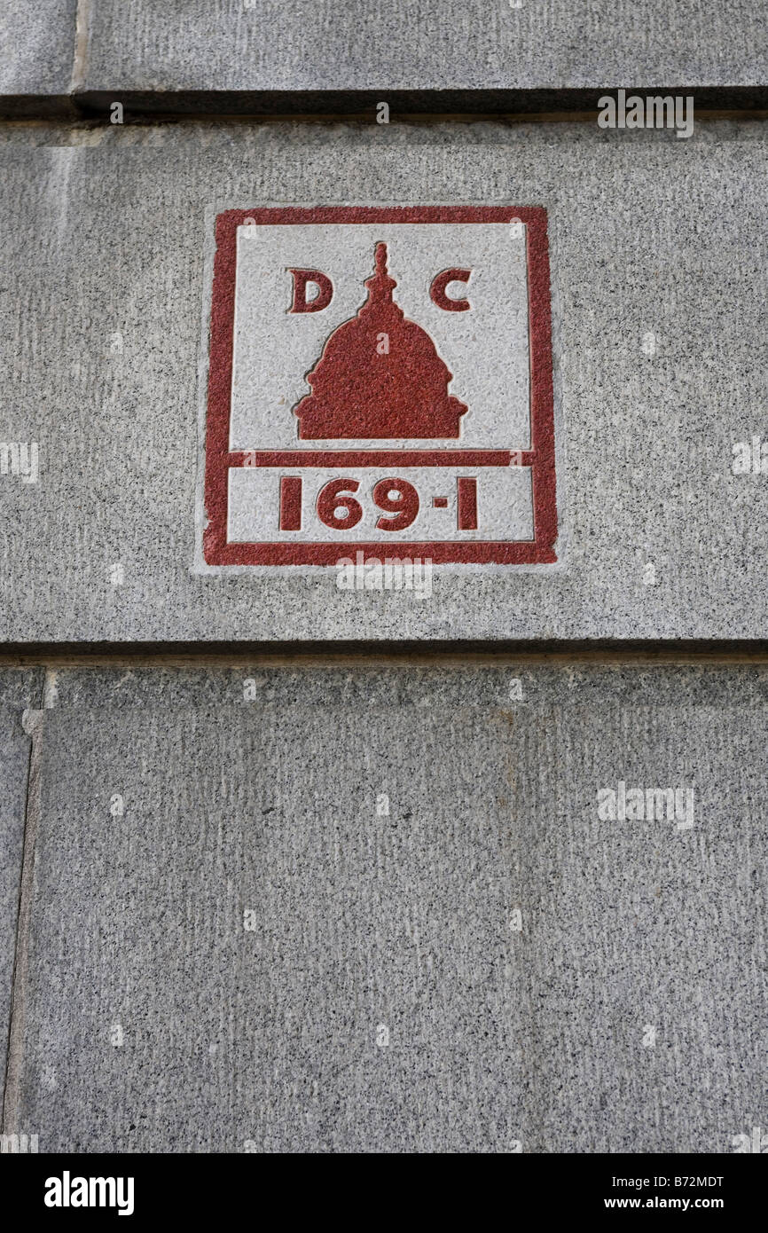 Washington DC Markierung 169-1 Stockfoto