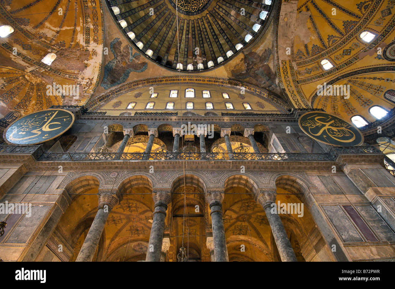 Innenansicht der Hagia Sophia, Istanbul, Türkei Stockfoto