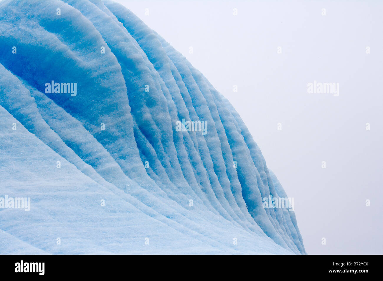 Nahaufnahme von Eis Textur auf Eisberg Süd-Orkney-Inseln der Antarktis Stockfoto