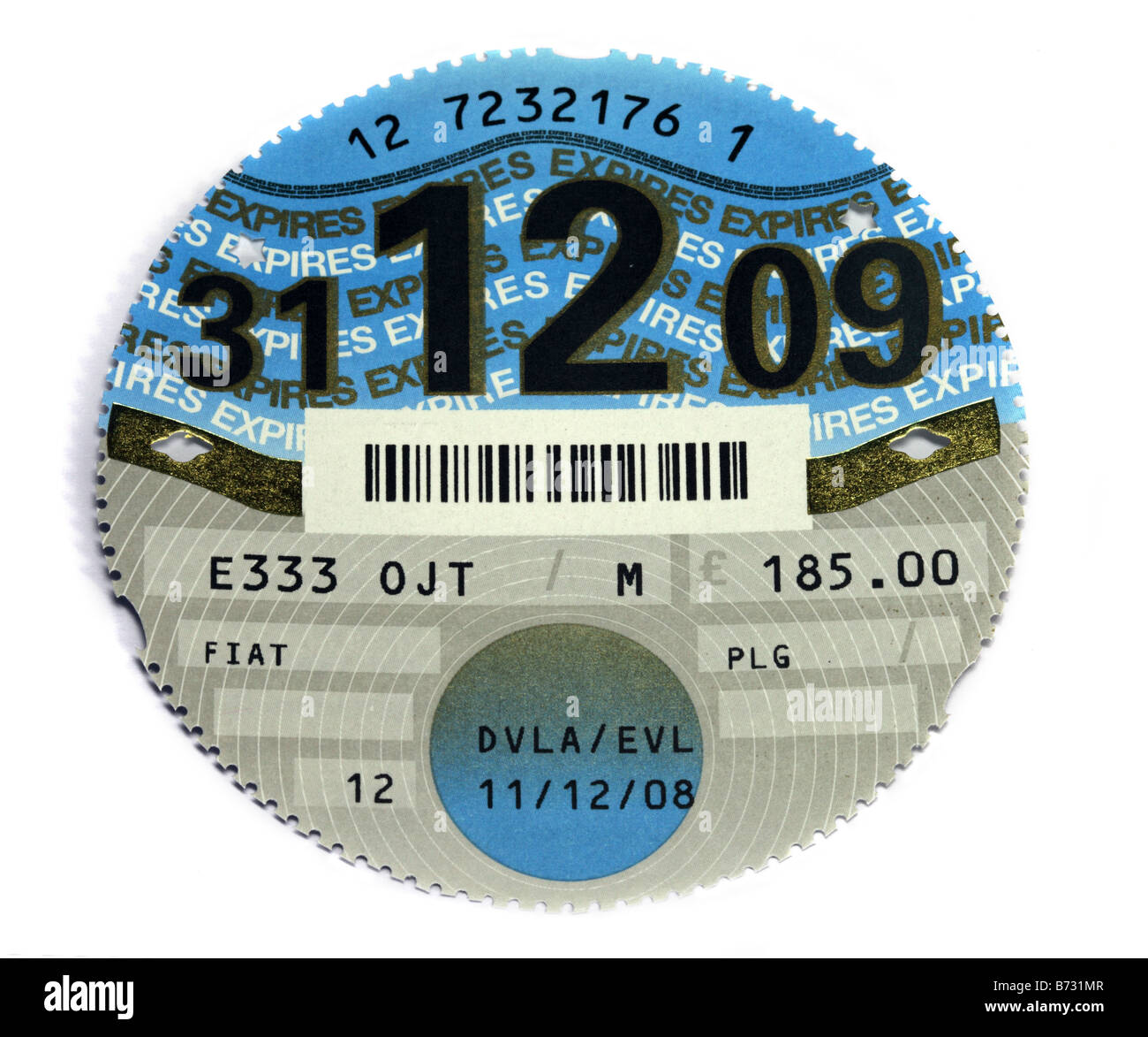 UK-Auto-Vignette Stockfoto