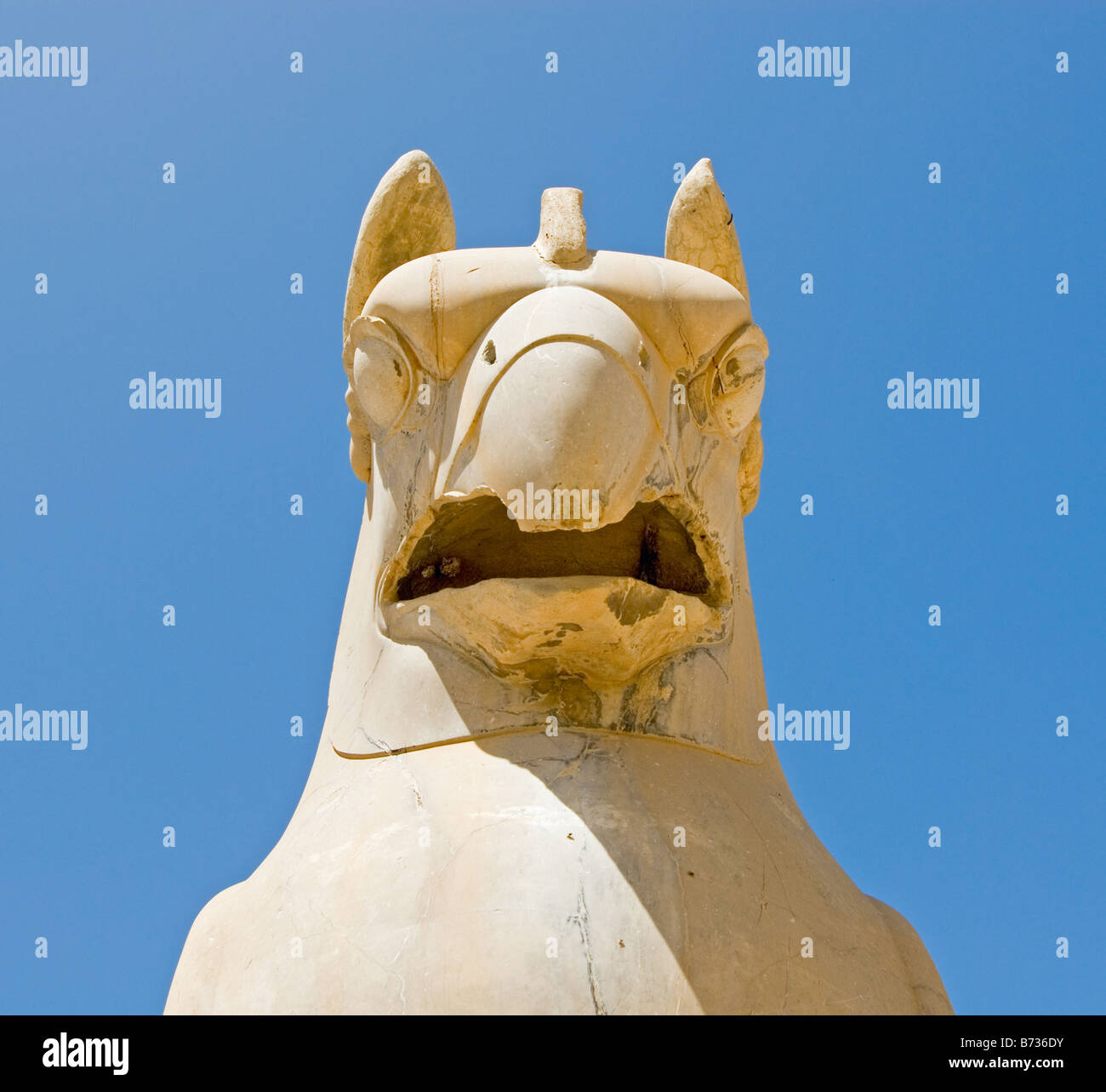 Griffin-Statue in einer antiken Stadt Persepolis Stockfoto