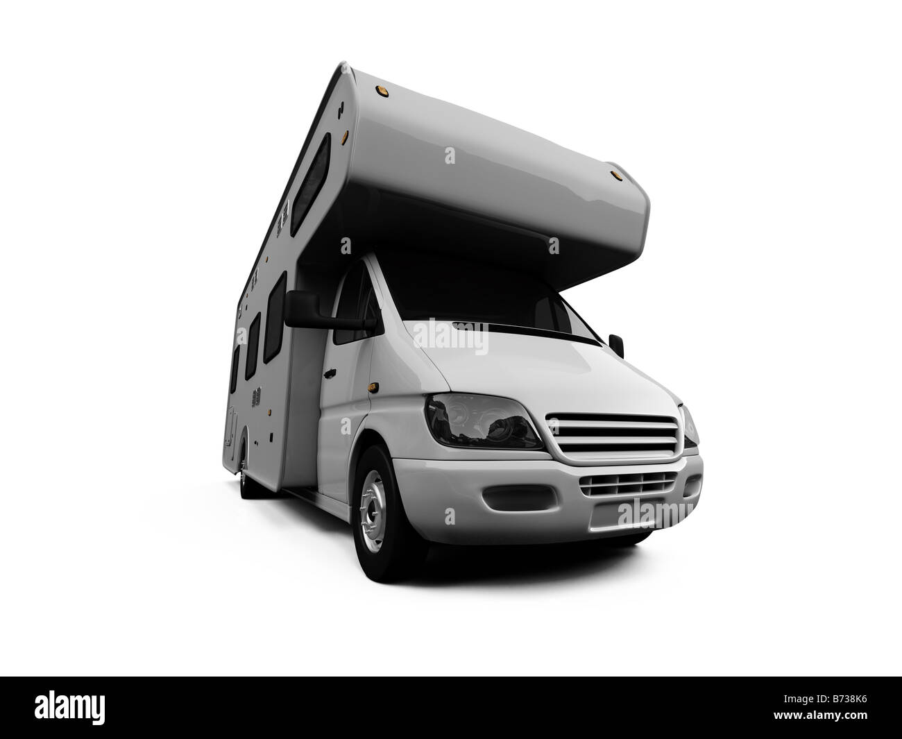 isolierten Wohnmobil auf weißem Hintergrund Stockfoto