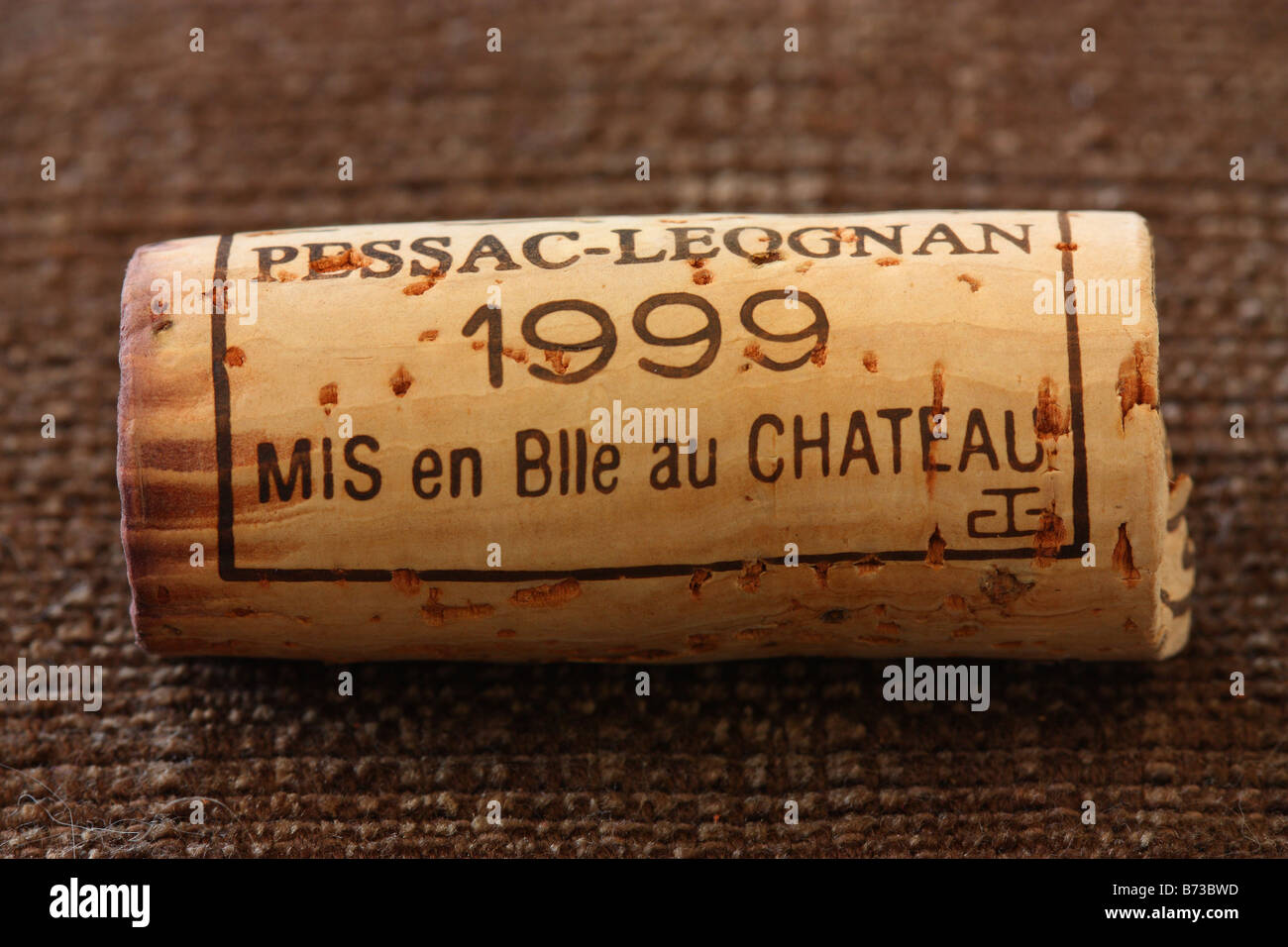 Pessac Leognan 1999 Wein Korken Stockfoto