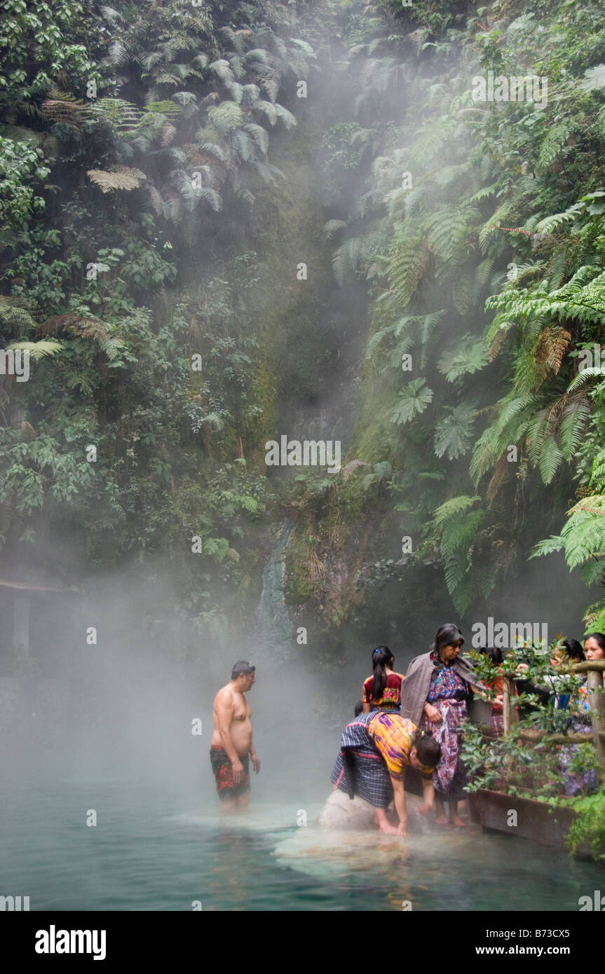 Das natürliche Spa in Fuentes Georginas, Guatemala Stockfoto