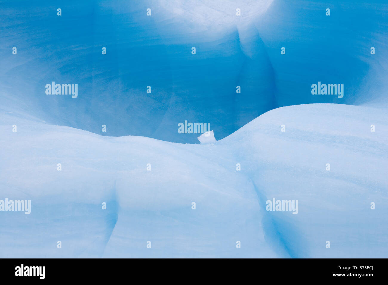 Nahaufnahme von Eis Textur auf Eisberg Süd-Orkney-Inseln der Antarktis Stockfoto