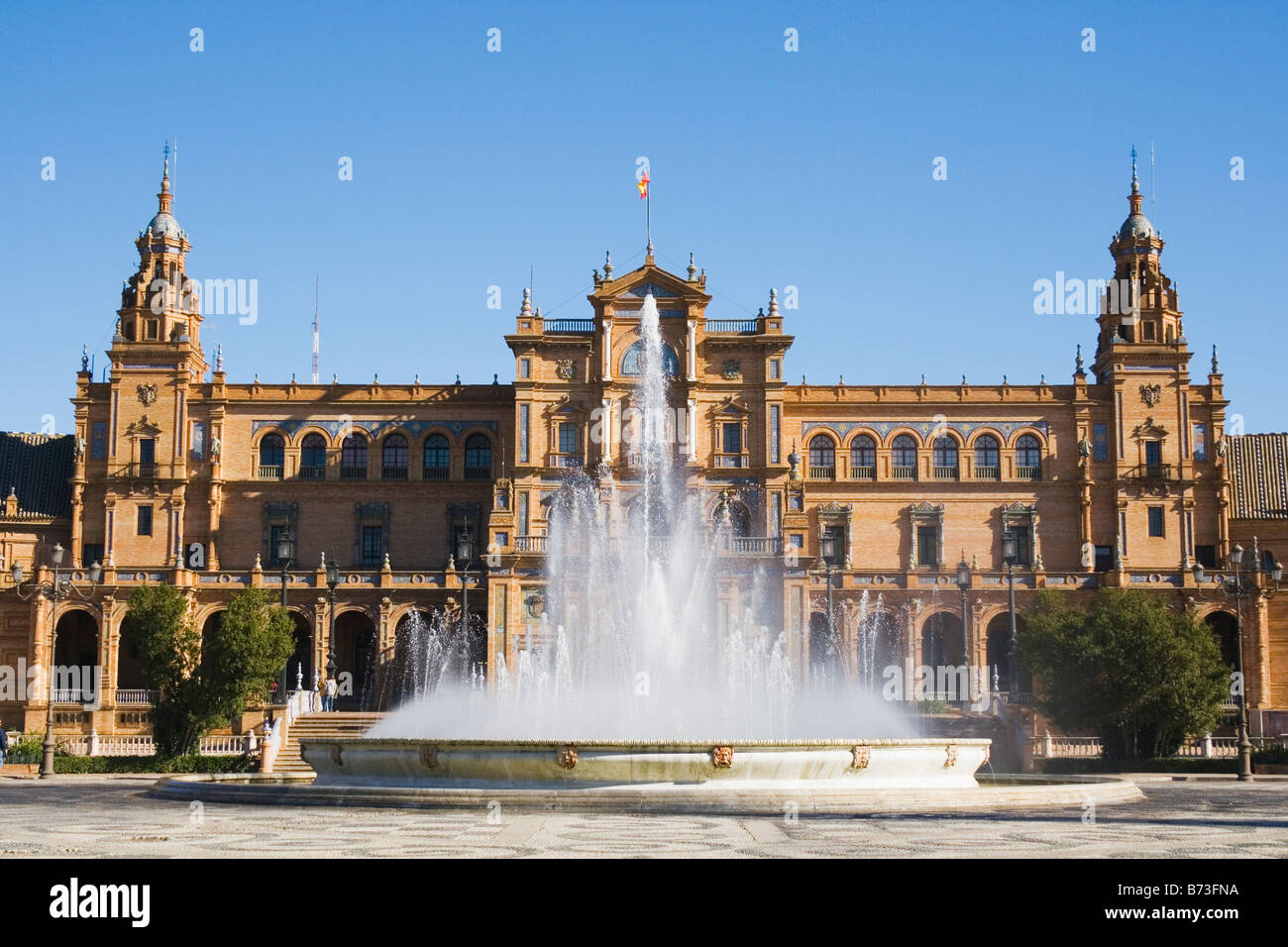 Plaza de España in Sevilla Spanien Stockfoto