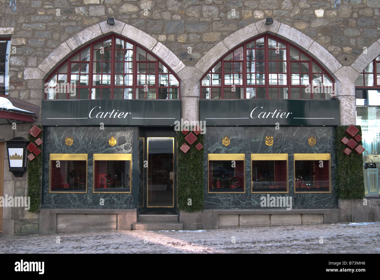 Die Cartier-Geschäft in St. Moritz Schweiz Stockfoto