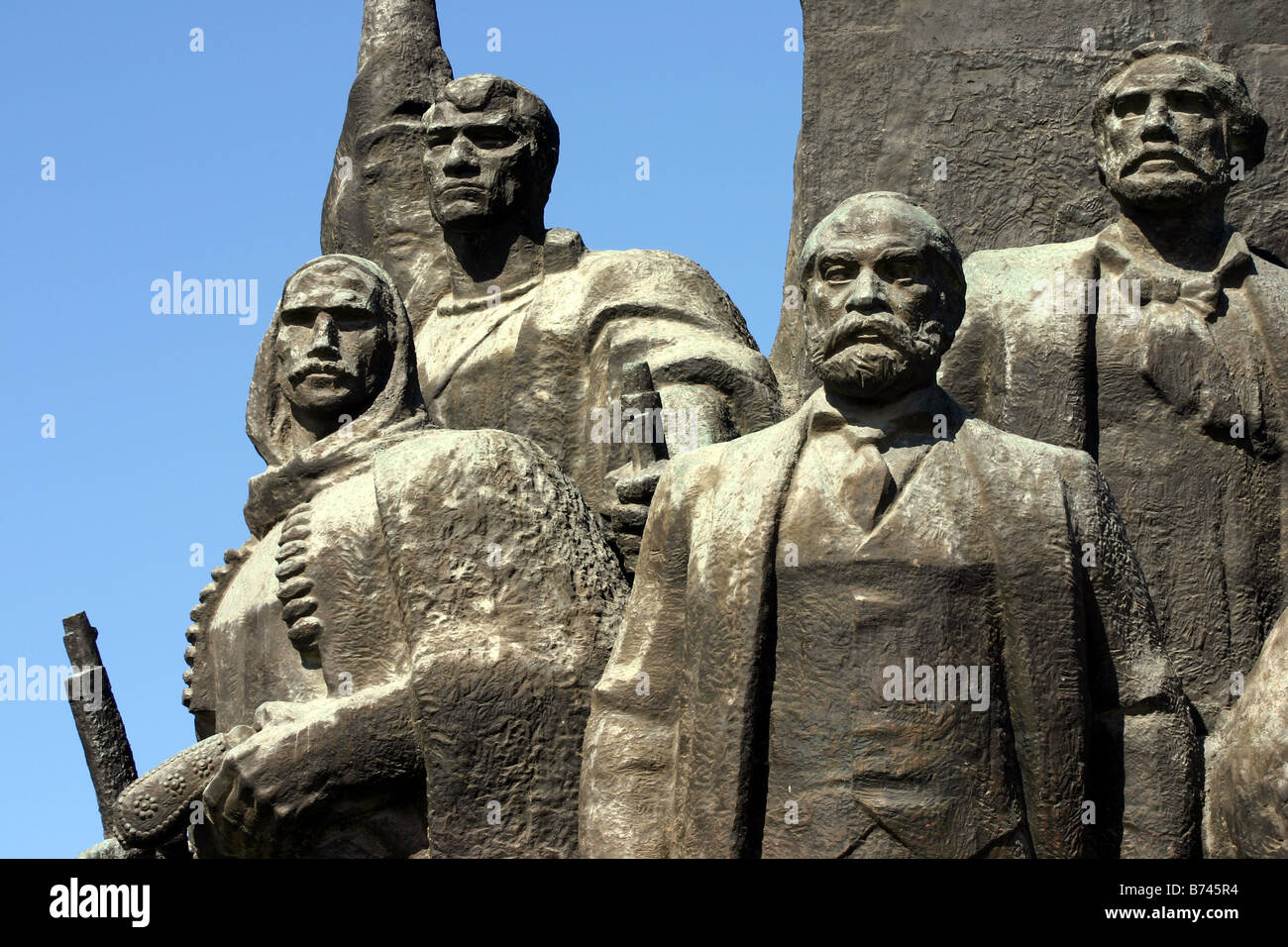 Kriegerdenkmal im albanischen Resort Stadt Durres/Durresi Stockfoto