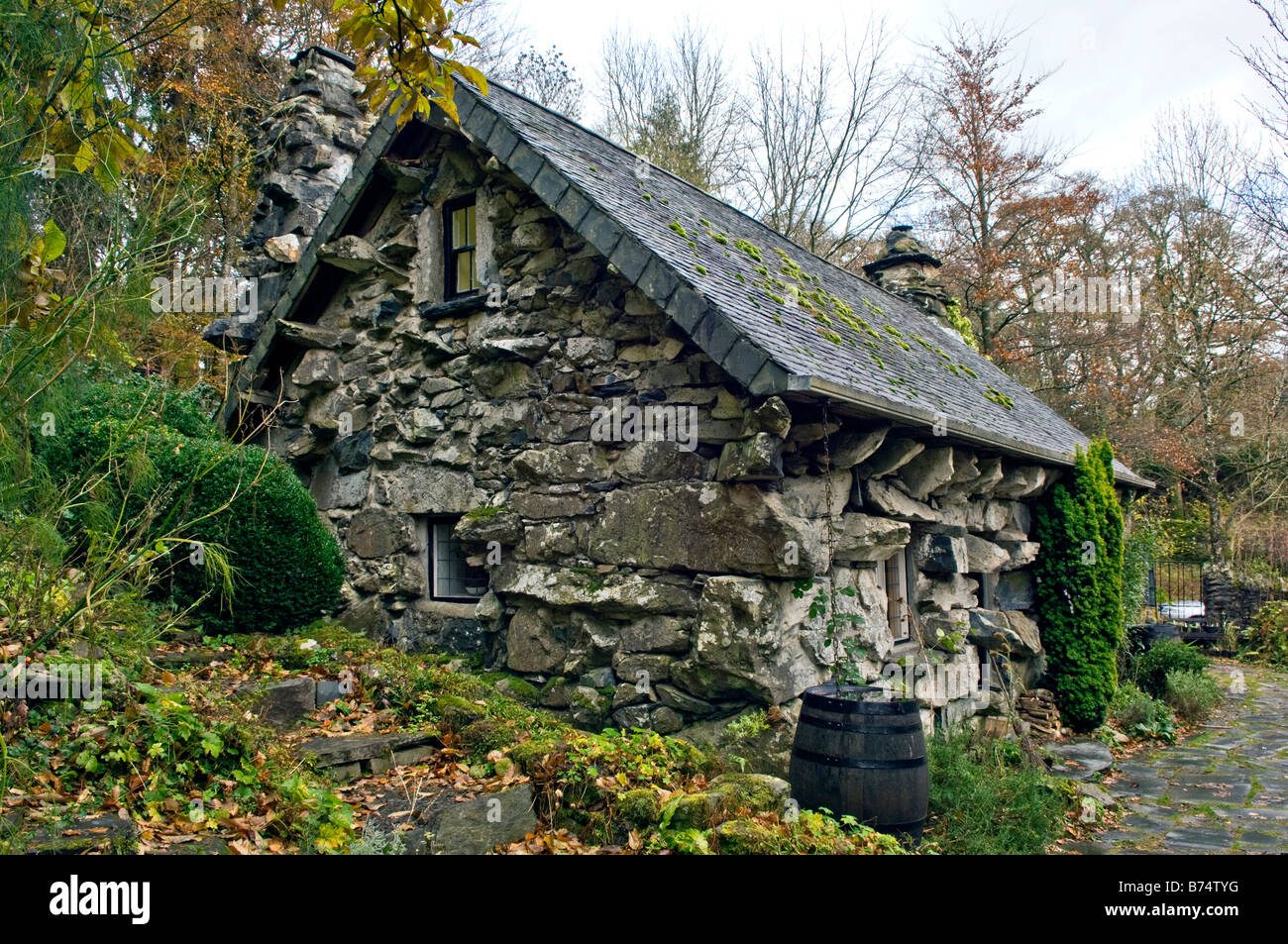 Die hässlichen Haus Ty Hyll Capel Curig Gwynedd Hauptsitz des Vereins Snowdonia Stockfoto