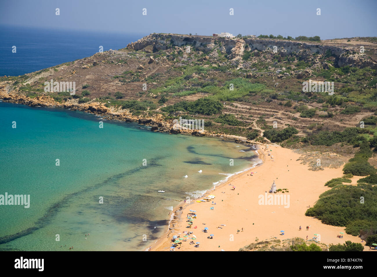 Strand von Ramla Bay, Gozo, Malta Stockfoto