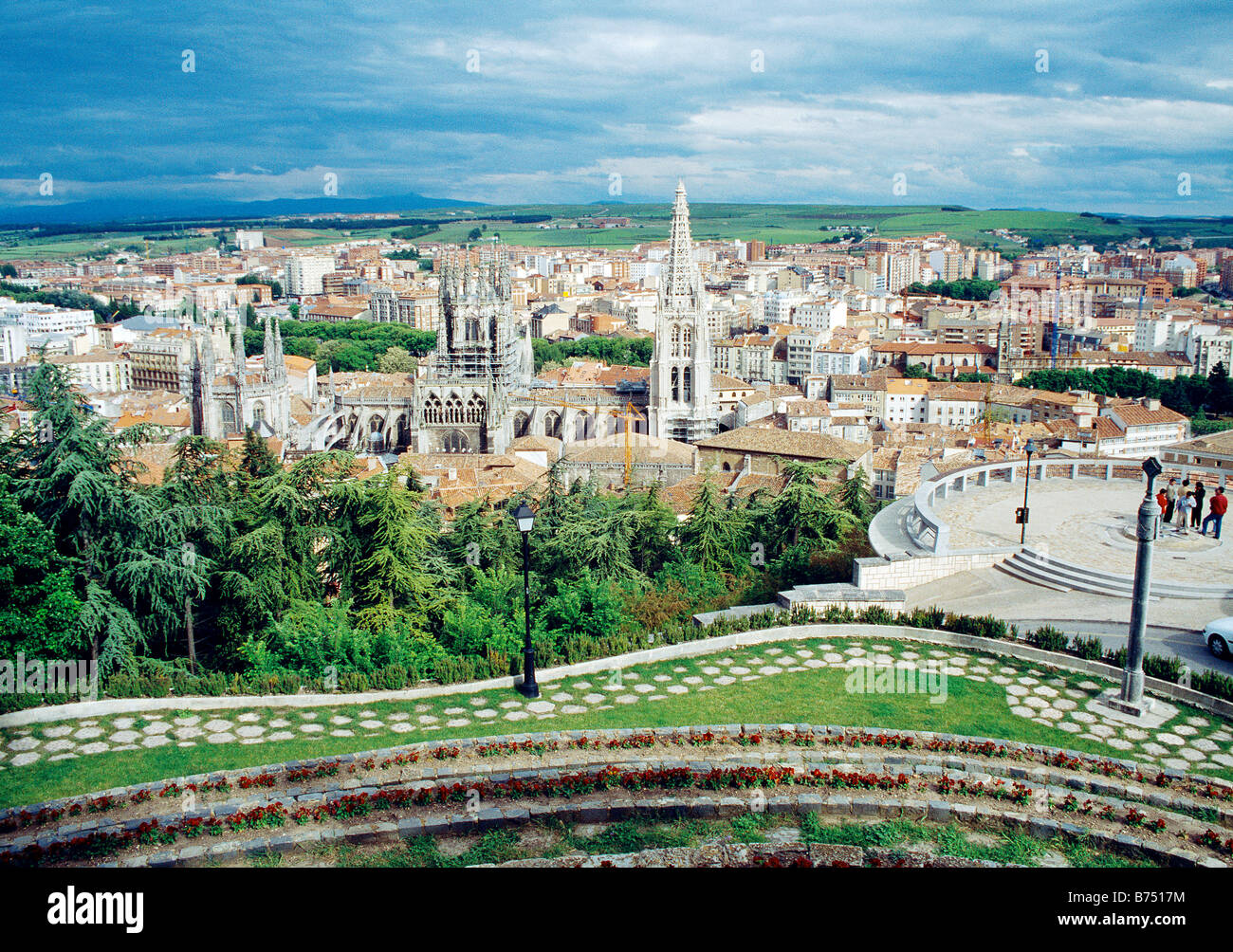 Übersicht. Burgos. Kastilien-León. Spanien. Stockfoto