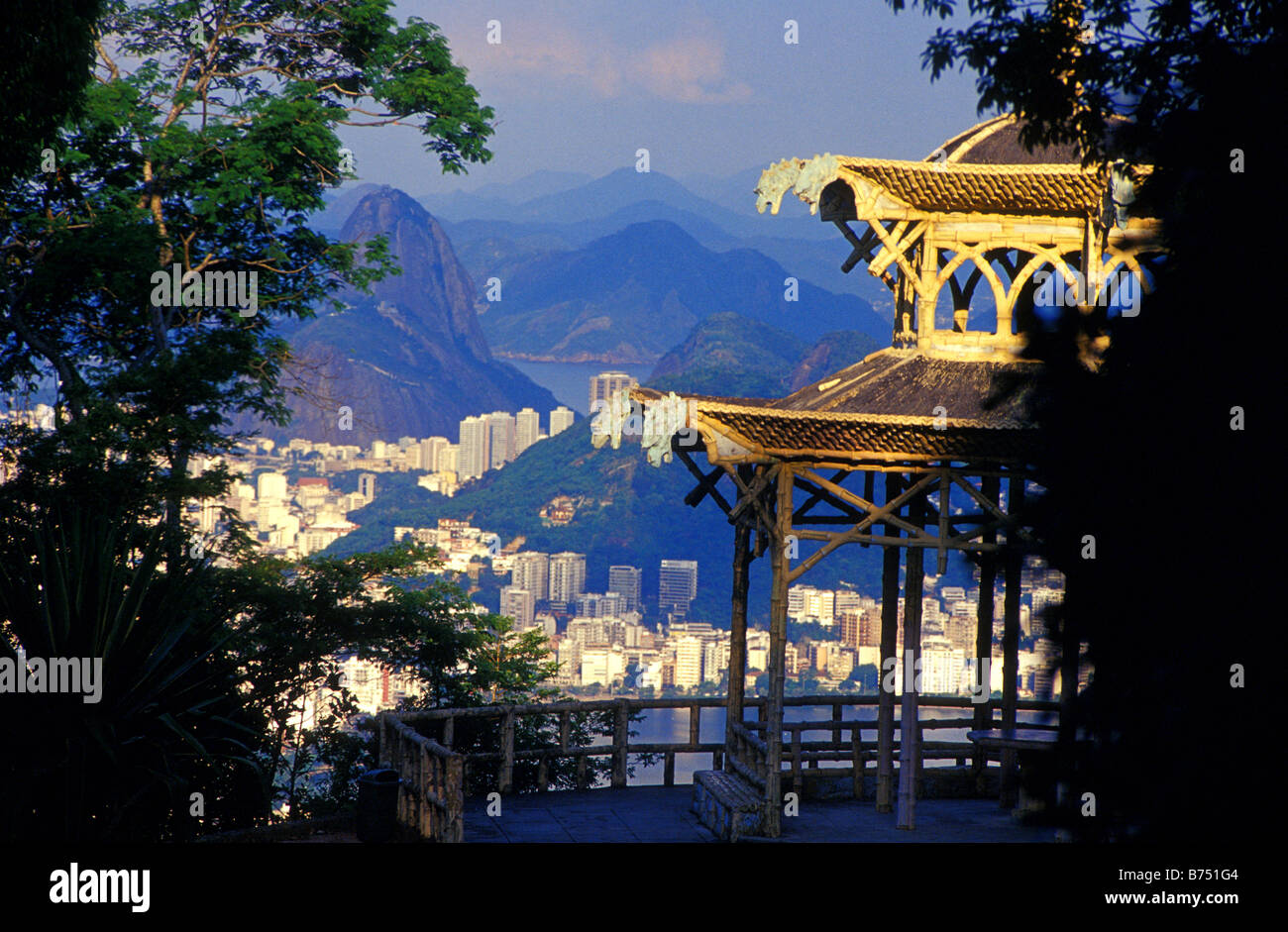 Rio von Vista Chinesa Rio De Janeiro Brasilien Stockfoto