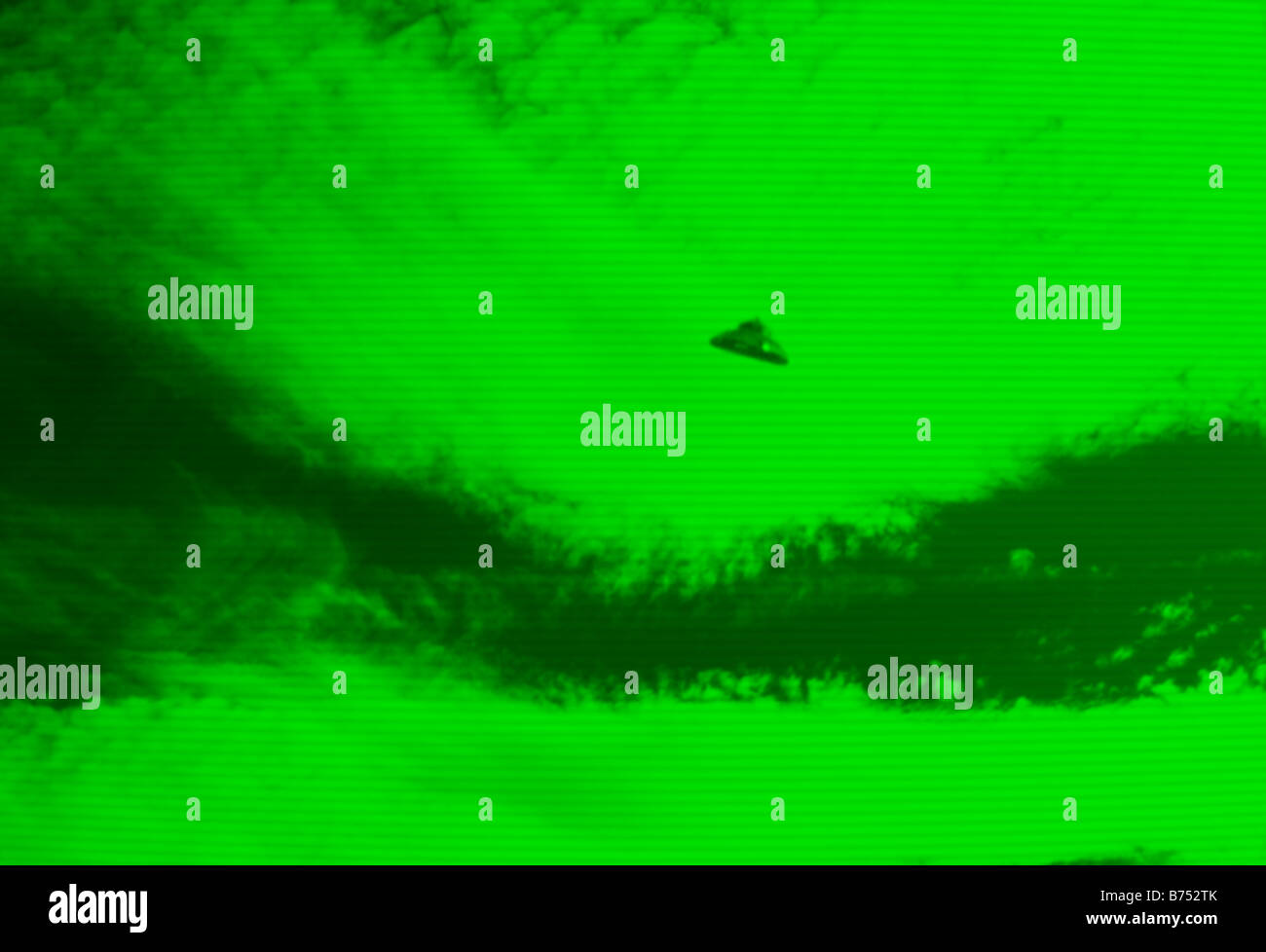 Gefangen auf CCTV UFO Stockfoto
