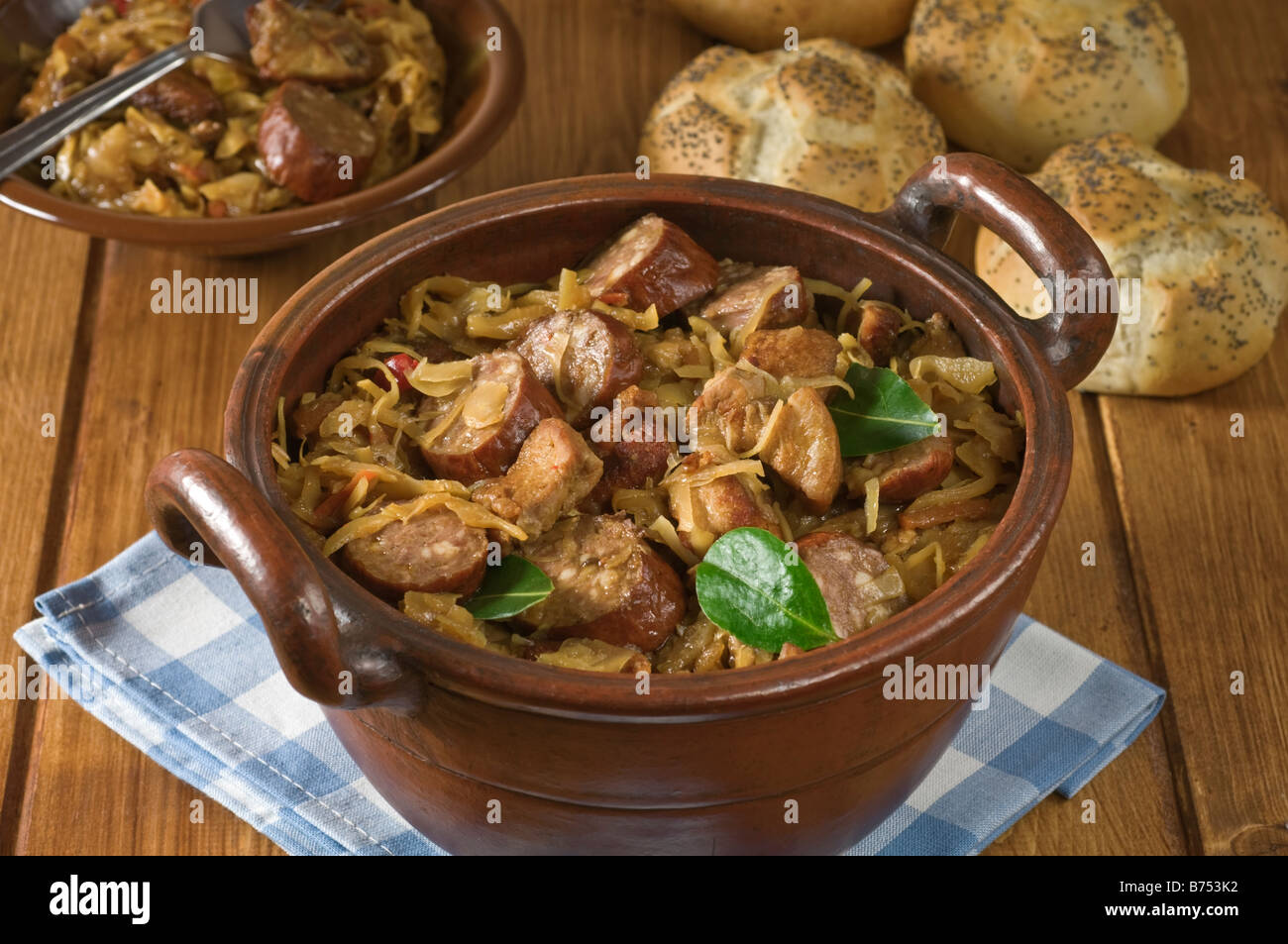 Bigos Fleisch und Kohl Eintopf Polen Litauen Essen Stockfoto