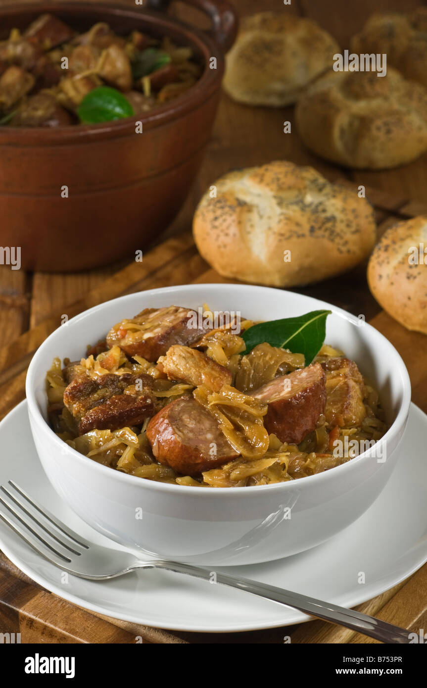 Bigos Fleisch und Kohl Eintopf Polen Litauen Essen Stockfoto