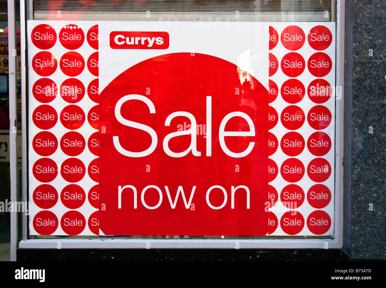 Currys Verkauf im Januar 2009 Stockfoto