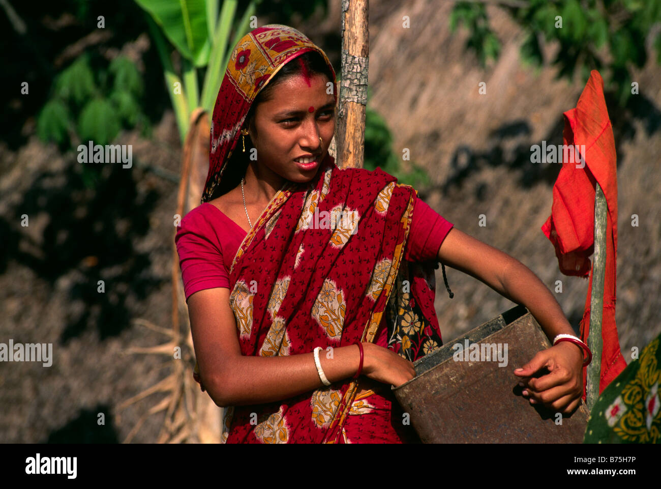 Indien, Westbengalen, Sunderbans, bengalische Frau Stockfoto