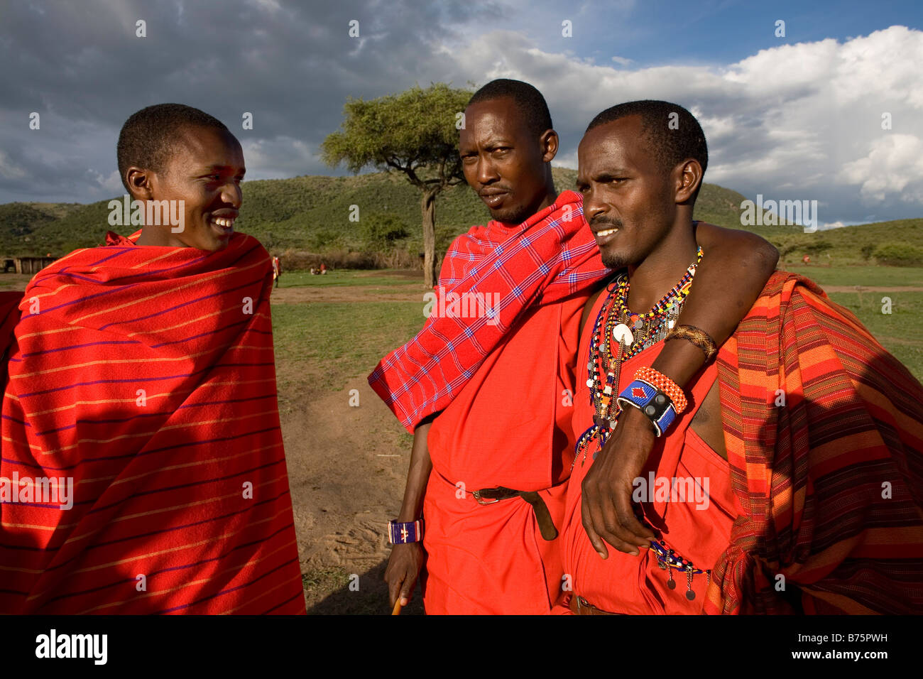 Kenia Masaai Ngoiroro Dorf Stockfoto