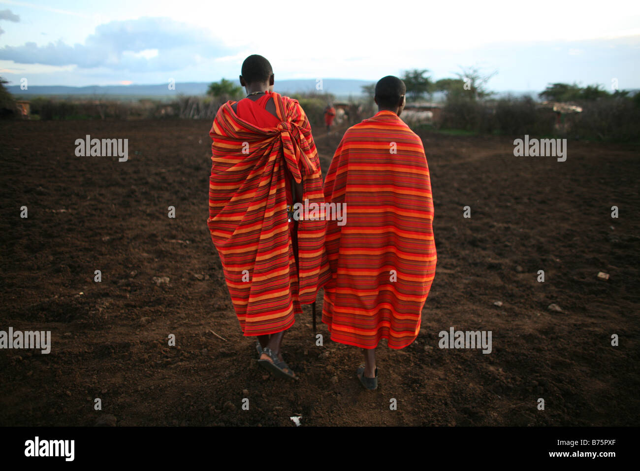 Kenia Masaai Ngoiroro Dorf Stockfoto