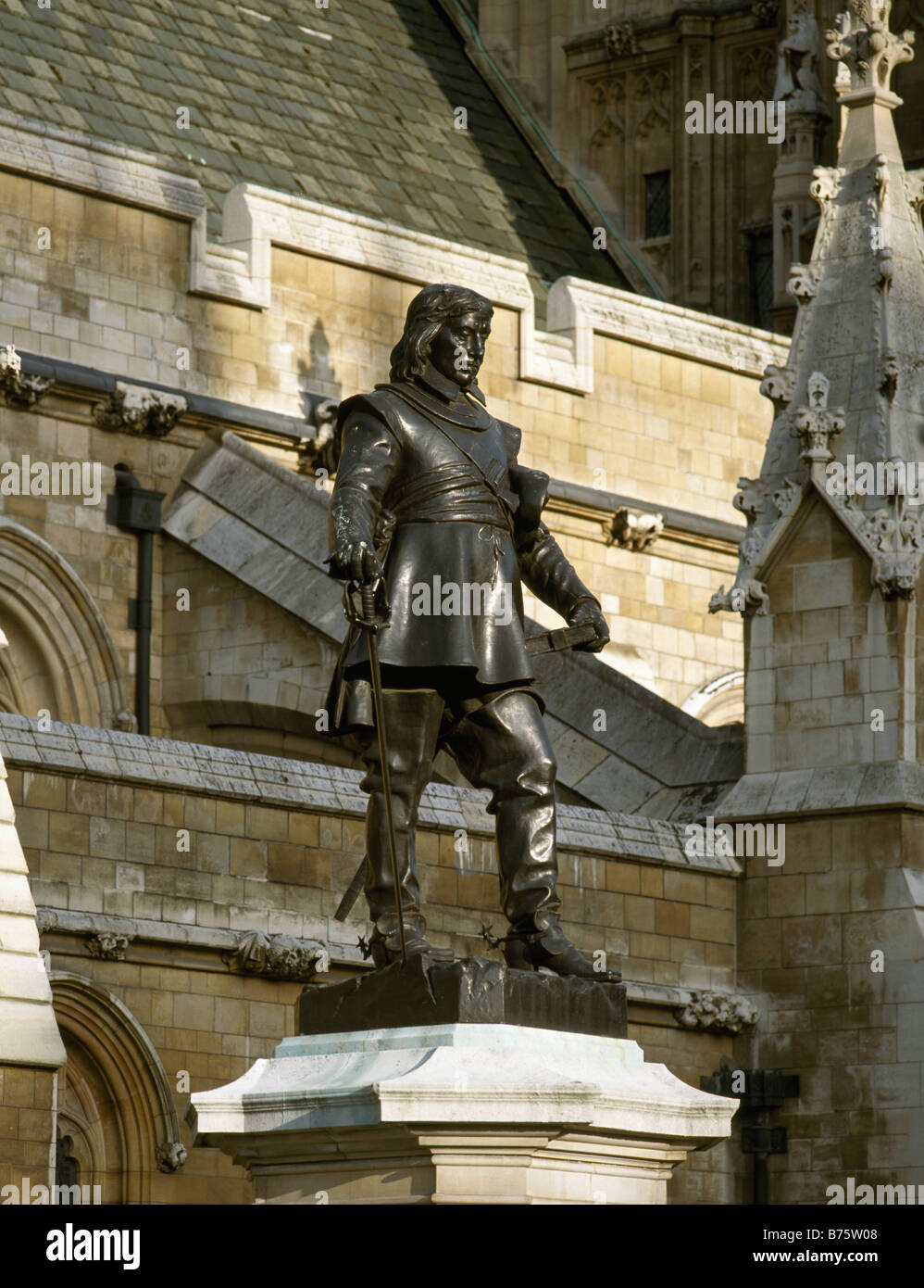 Oliver Cromwell Statue Parliament Square London Stockfoto
