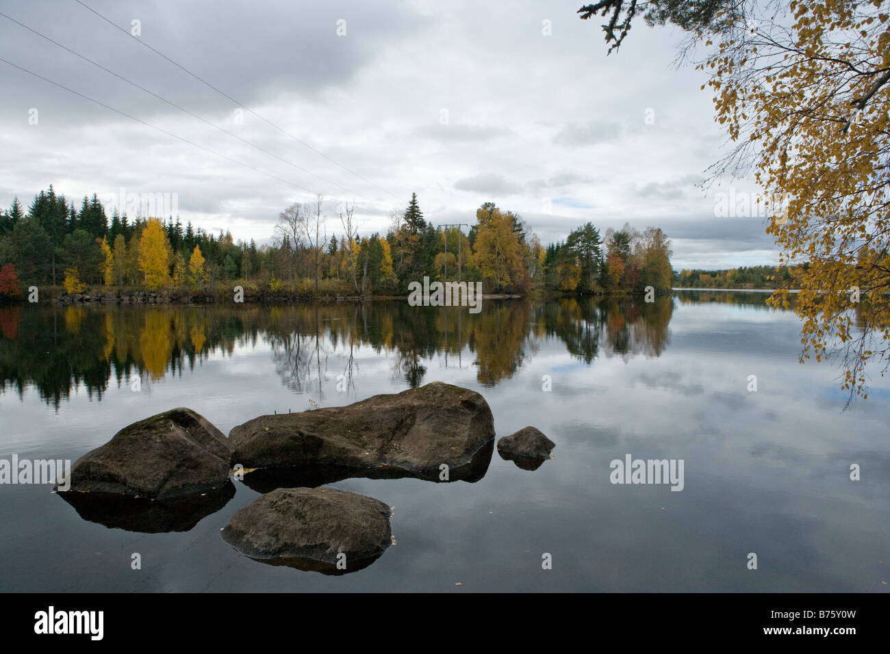 West-Tal Flusses Dalarna Schweden Stockfoto