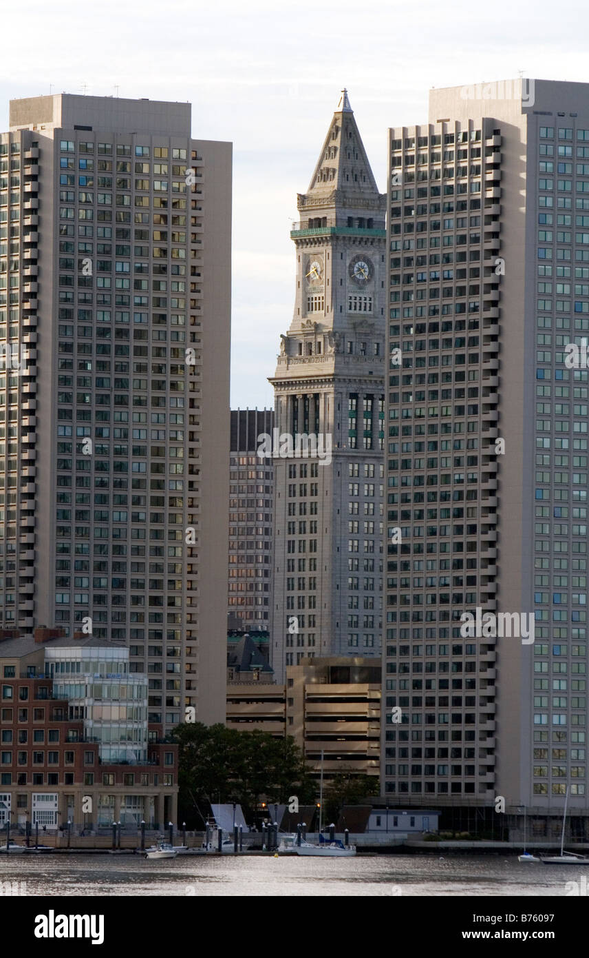 Custom House Tower in der Nähe der Financial District von Boston Massachusetts, USA Stockfoto