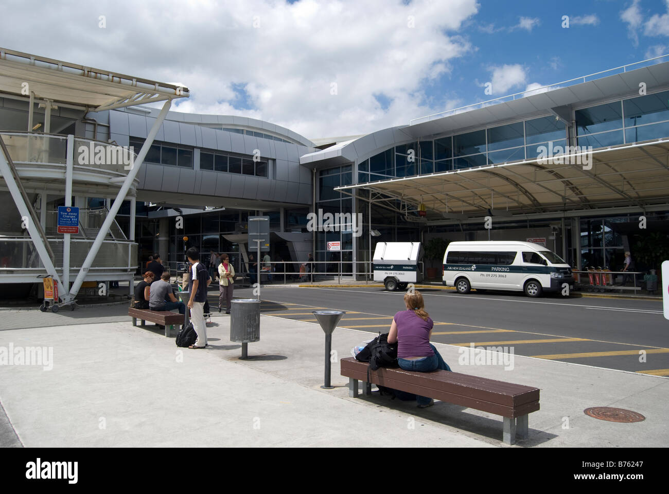 Haupteingang, Auckland International Airport, Terminal, Auckland, Neuseeland Stockfoto