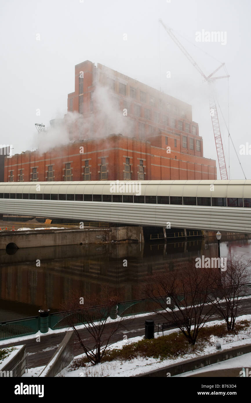 Sanierung der Ottawa Street Power Station in der Innenstadt von Lansing, Michigan. Stockfoto