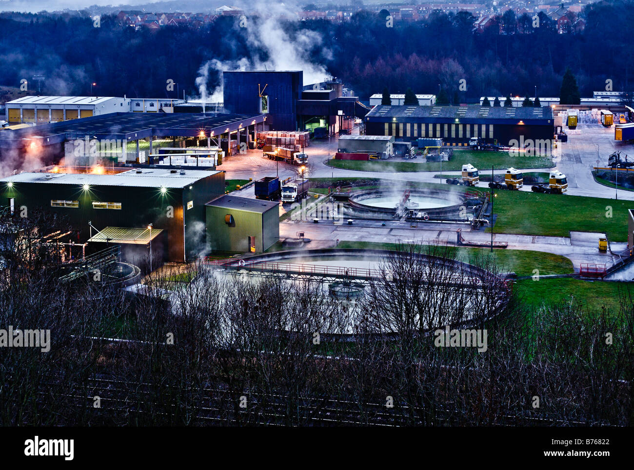 Industrie in der Nacht Stockfoto