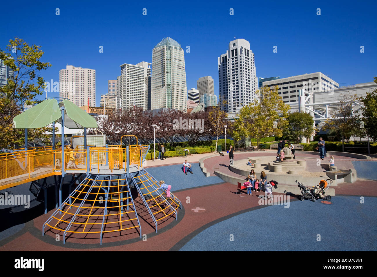 Spielplatz, Yerba Buena Gardens, SOMA, San Francisco, Kalifornien, USA Stockfoto