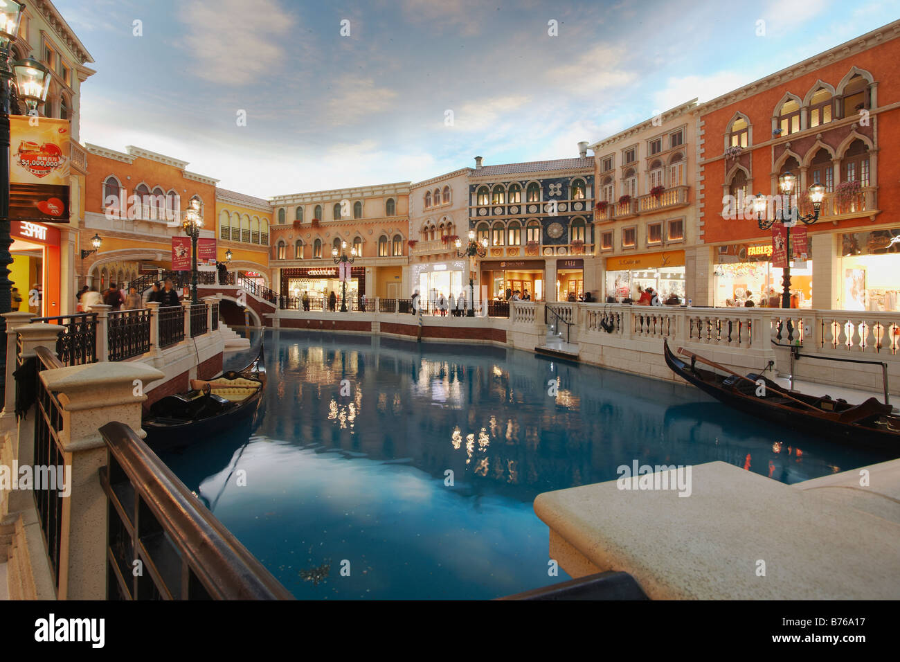 Grand Canal Shoppes im Venetian Macau Stockfoto