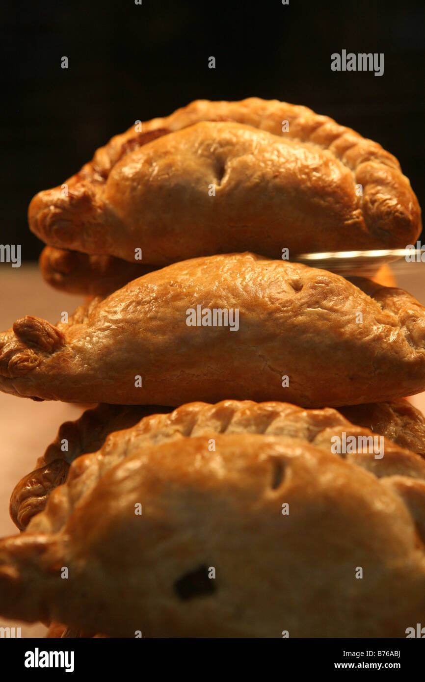 eine authentische Bio traditionelle Cornish pasty Stockfoto