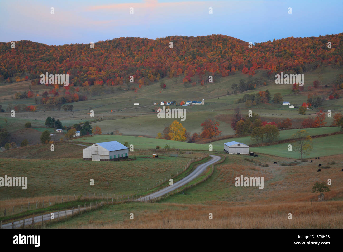 Dawn, Western Highland County, Virginia, USA Stockfoto