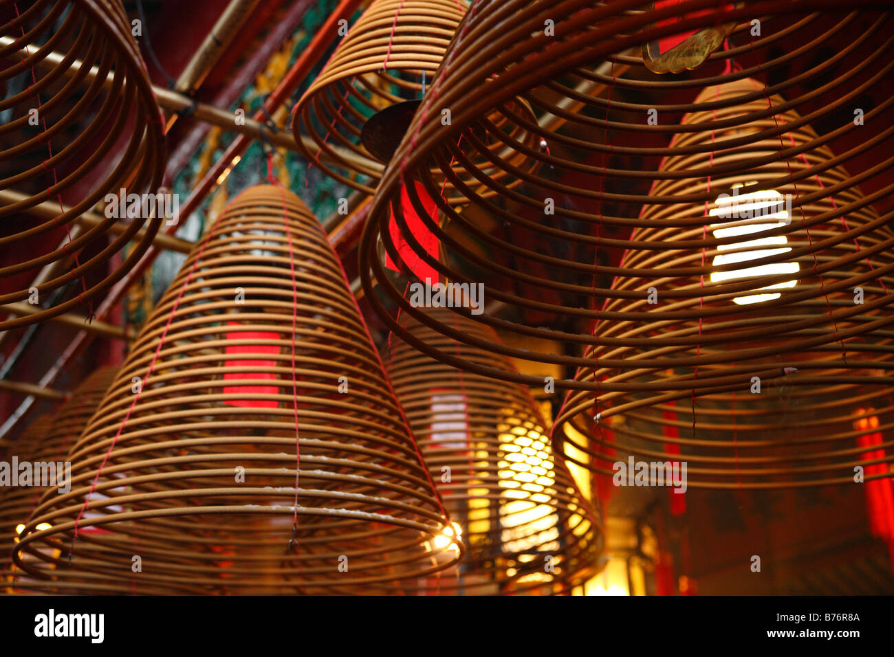 Man Mo Tempel, Hong Kong Stockfoto