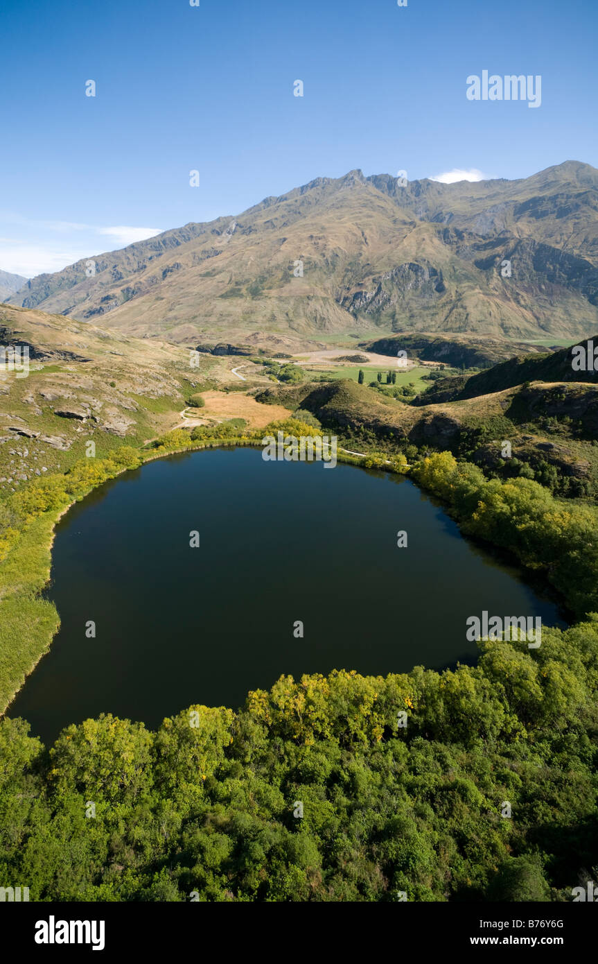 Diamond Lake auf dem Diamond Lake Track, in der Nähe von Wanaka, Südinsel, Neuseeland Stockfoto