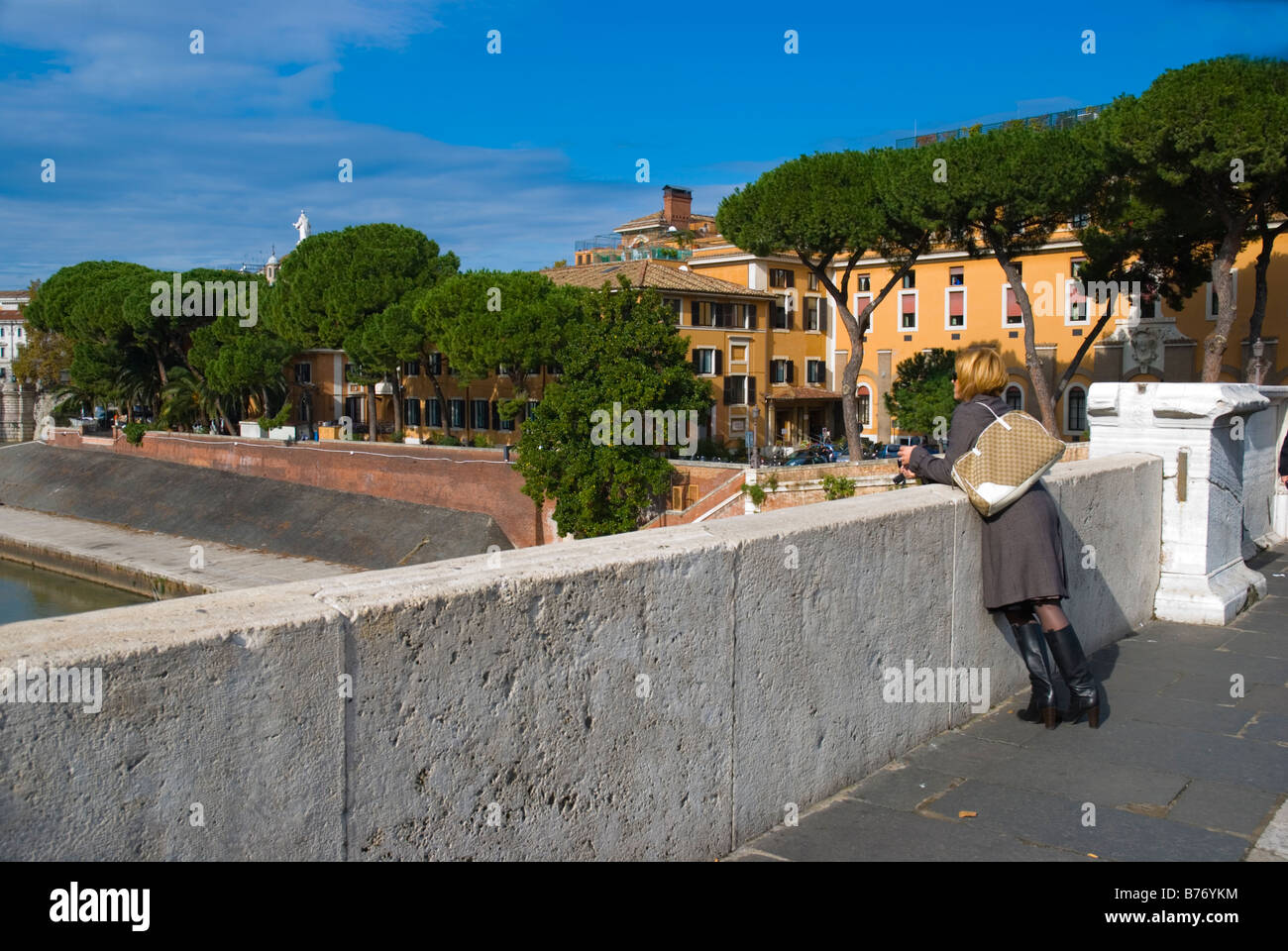 Isola Tiberina Insel in Rom Italien Europa Stockfoto