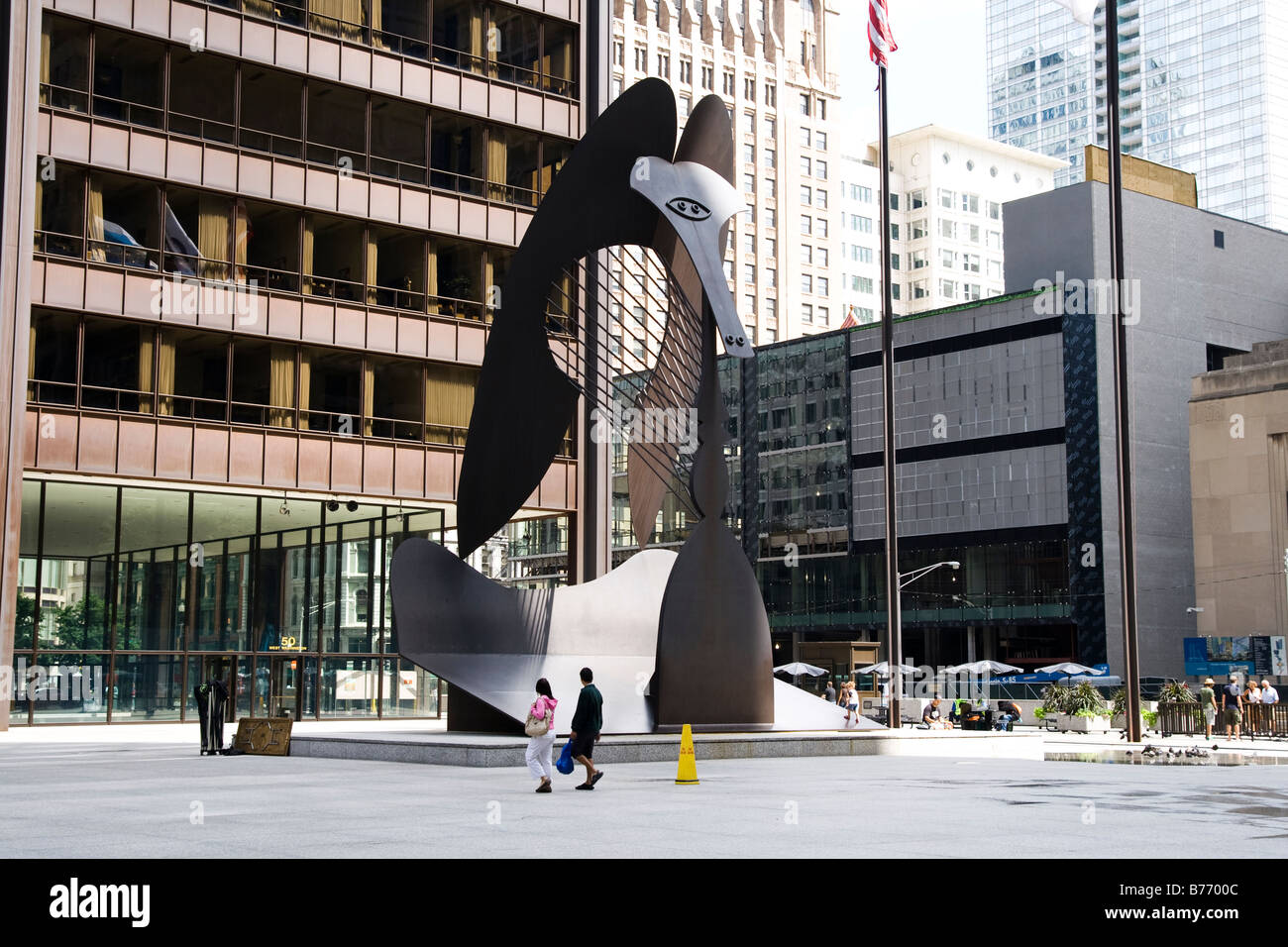 Picasso-Skulptur Downtown Chicago Daley Plaza Stockfoto