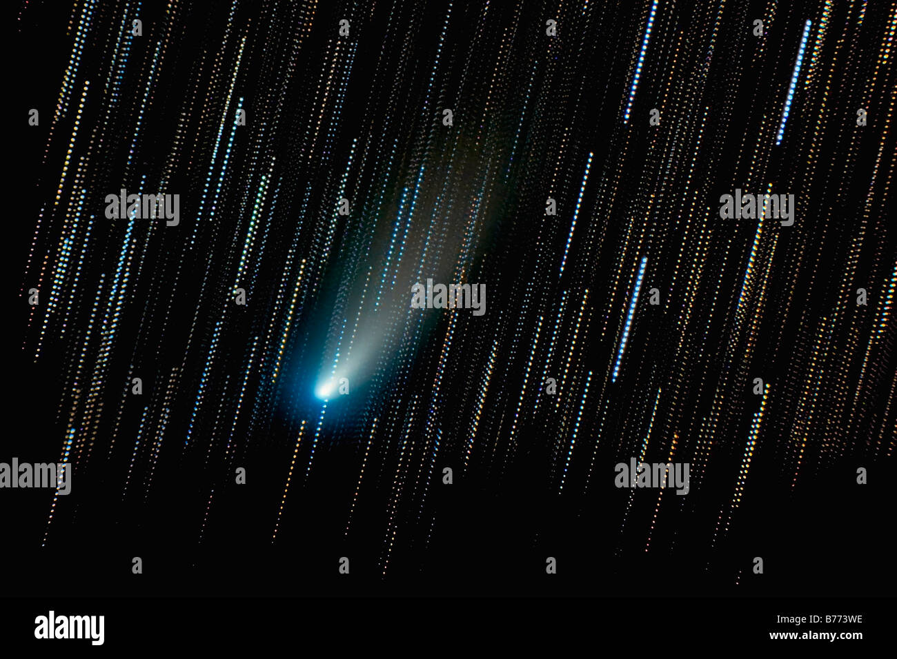 Komet 73P/Schwassmann-Wachmann. Stockfoto
