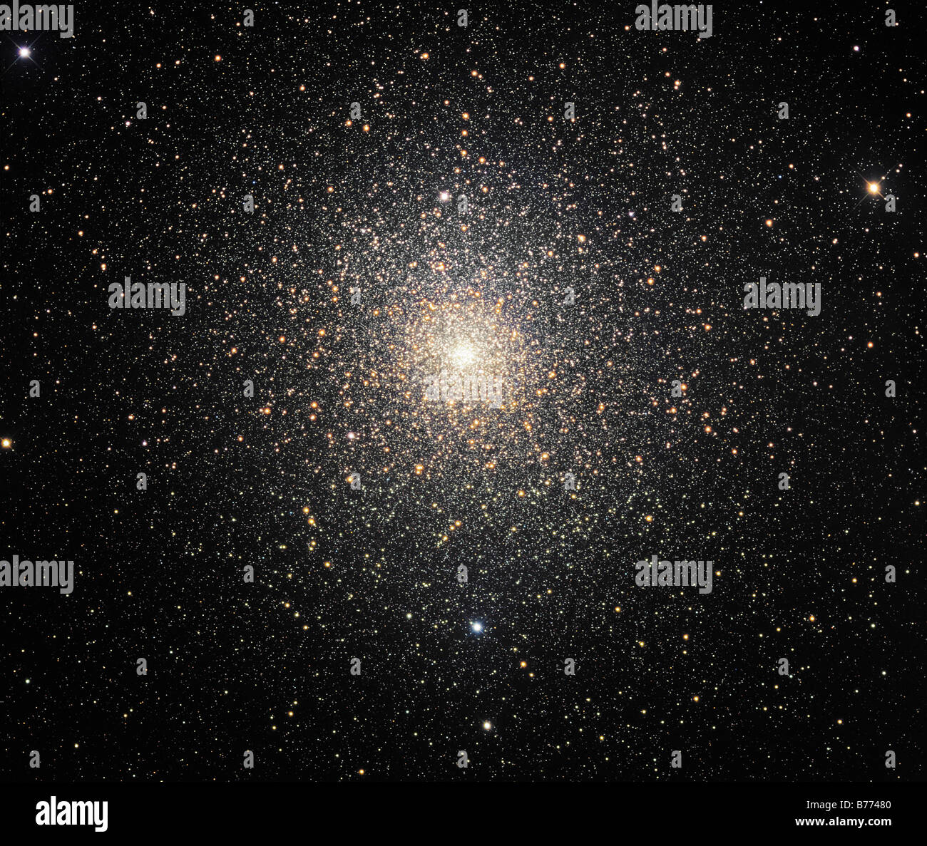 47 Tucanae (NGC104), Kugelsternhaufen in Tucana Stockfoto