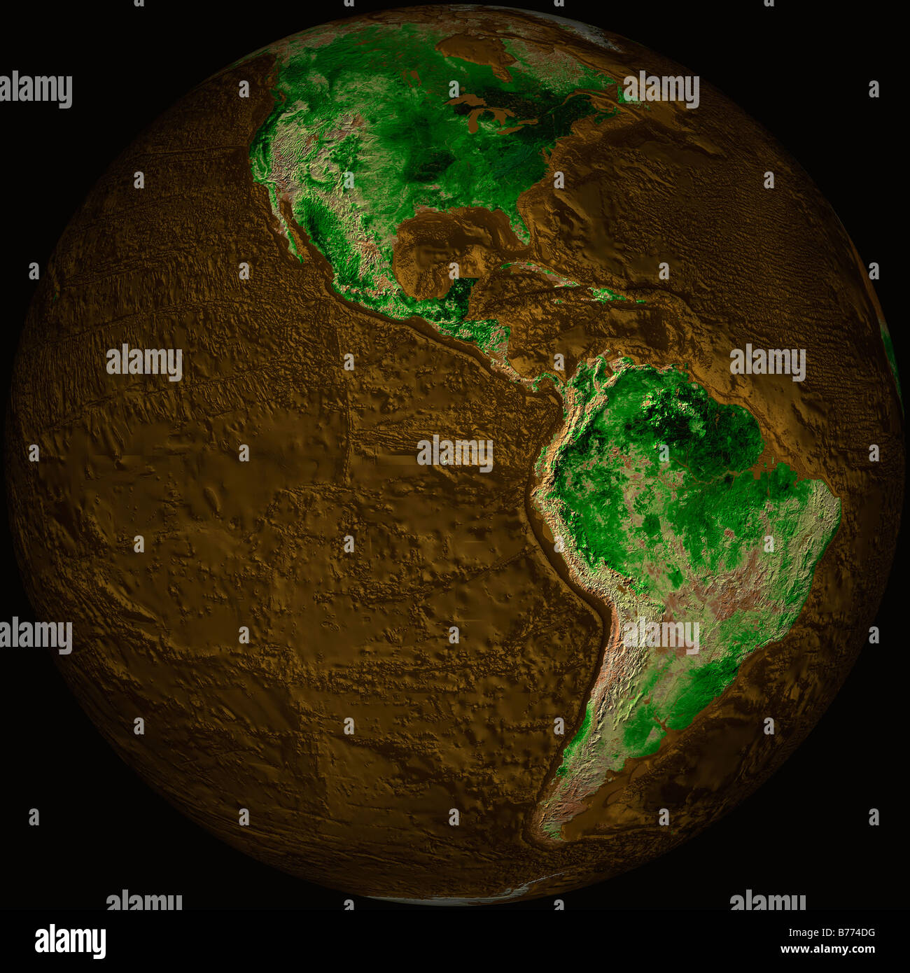 Topographische Karte Der Erde Stockfotografie Alamy