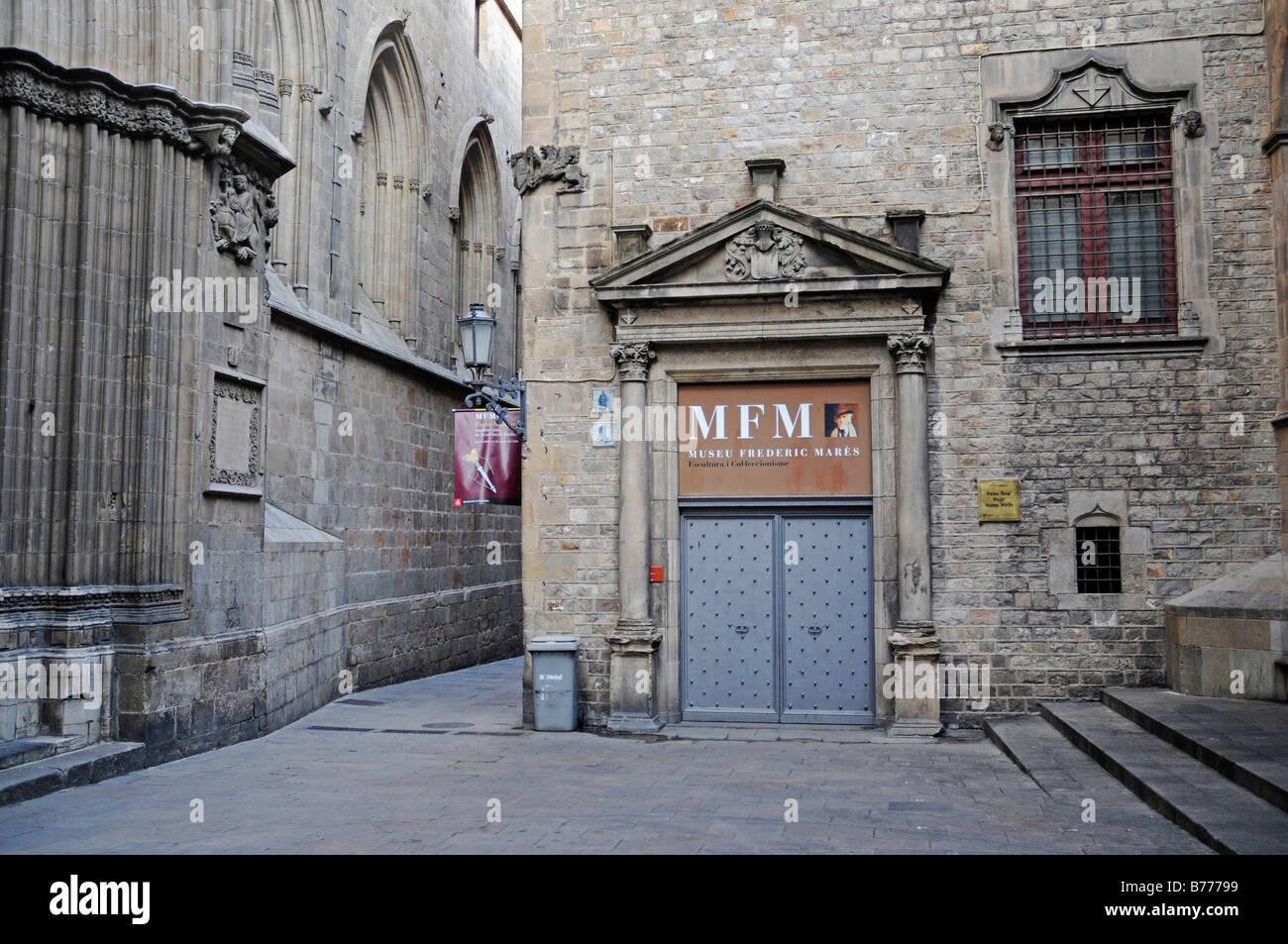 Fassade, Museu Frederic Mares Museum, Barri Gotic, Barcelona, Katalonien, Spanien, Europa Stockfoto