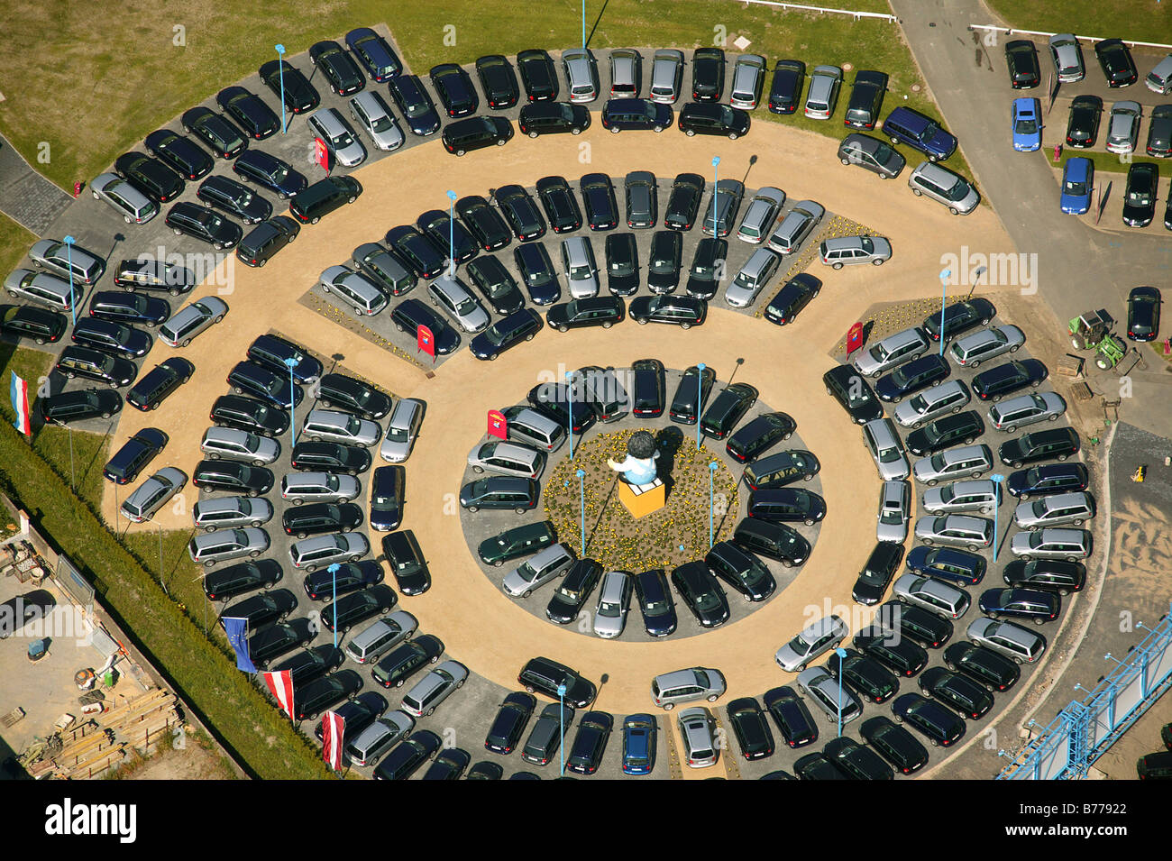 Luftbild, Potthoff, Potti Fahrzeugverkauf auf Hammer Straße, Bockum-Hoevel,  Hamm, Ruhrgebiet, Nordrhein-Westfalen, Deutschland Stockfotografie - Alamy