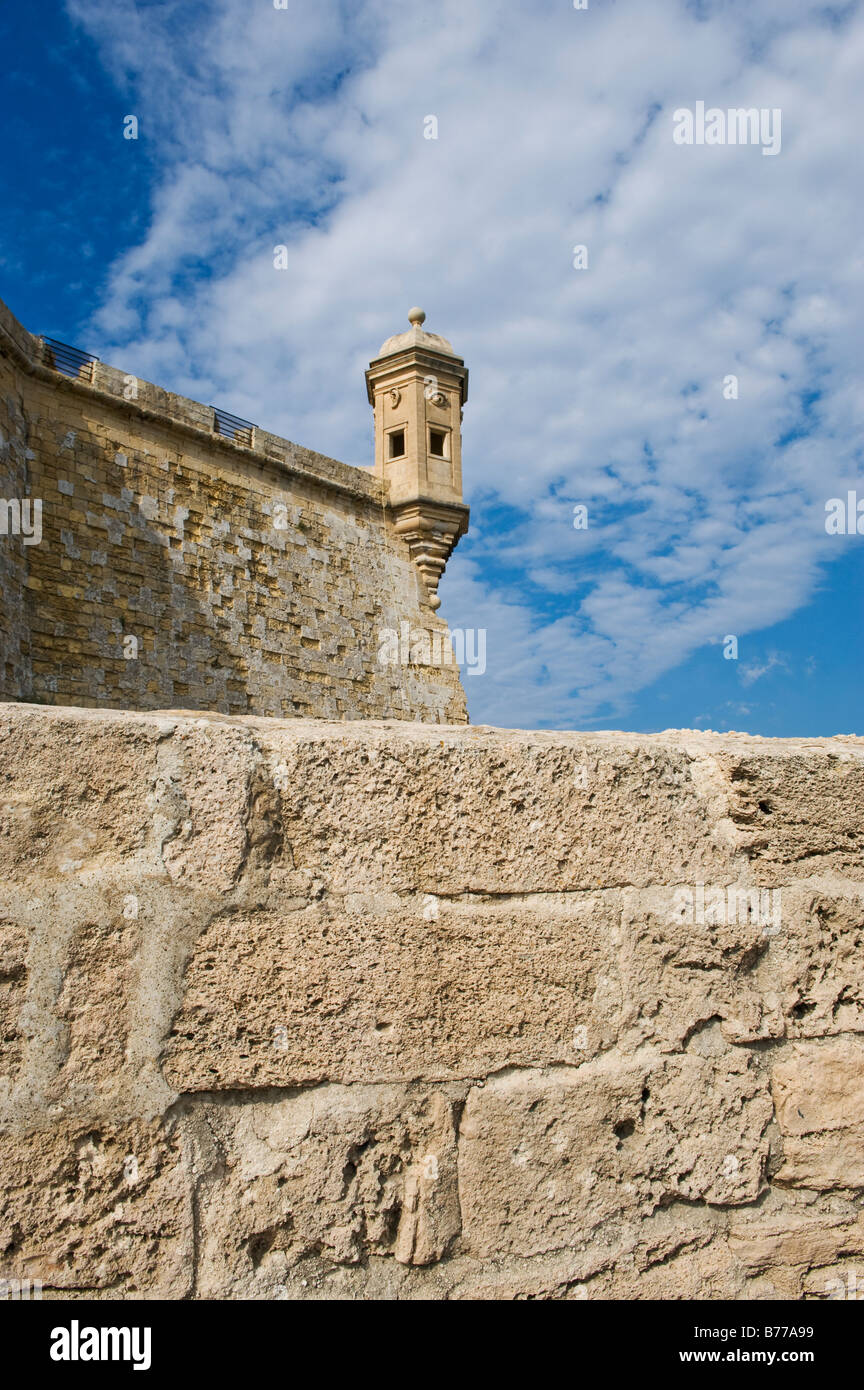 Senglea Punkt Brüstung, Valletta, Malta Stockfoto