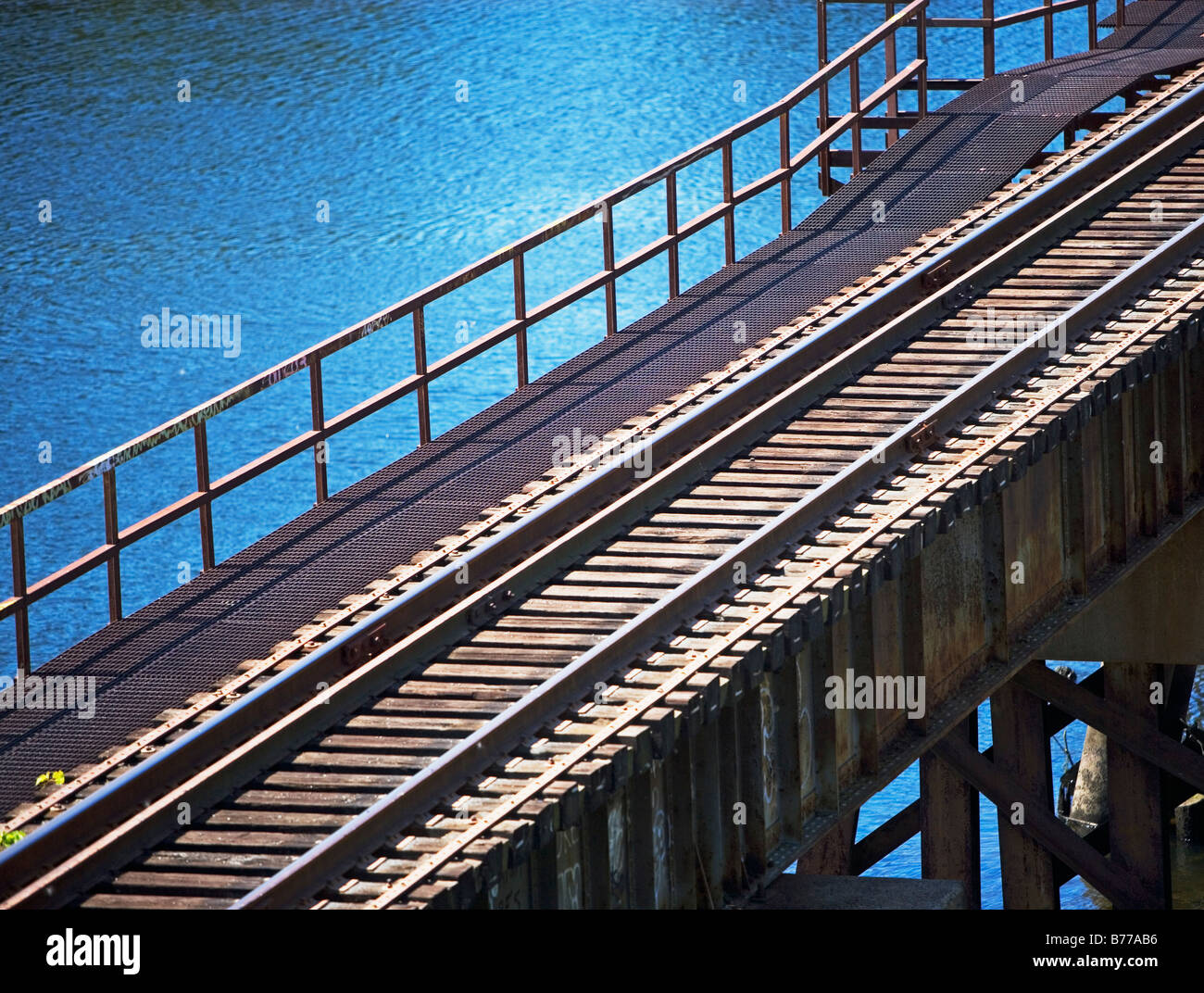 Eisenbahnbrücke Stockfoto