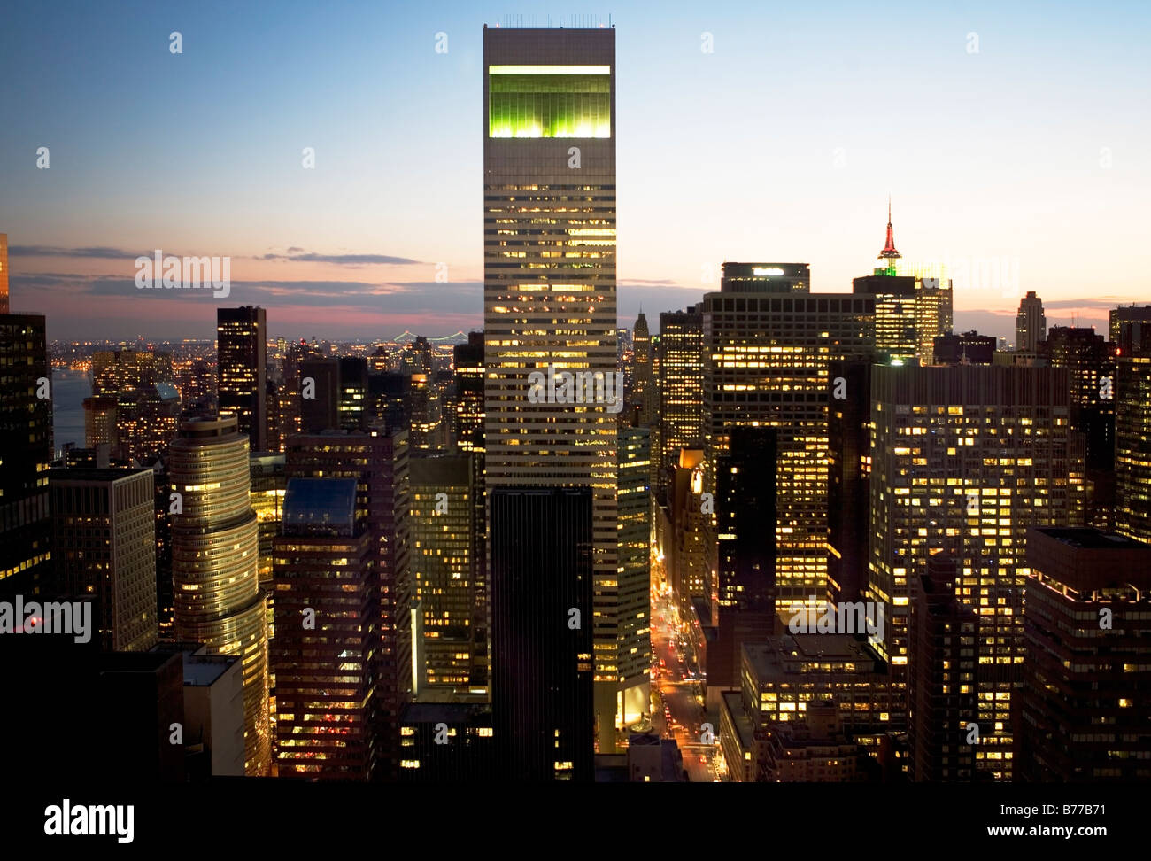 Citicorp Building und New York City skyline Stockfoto