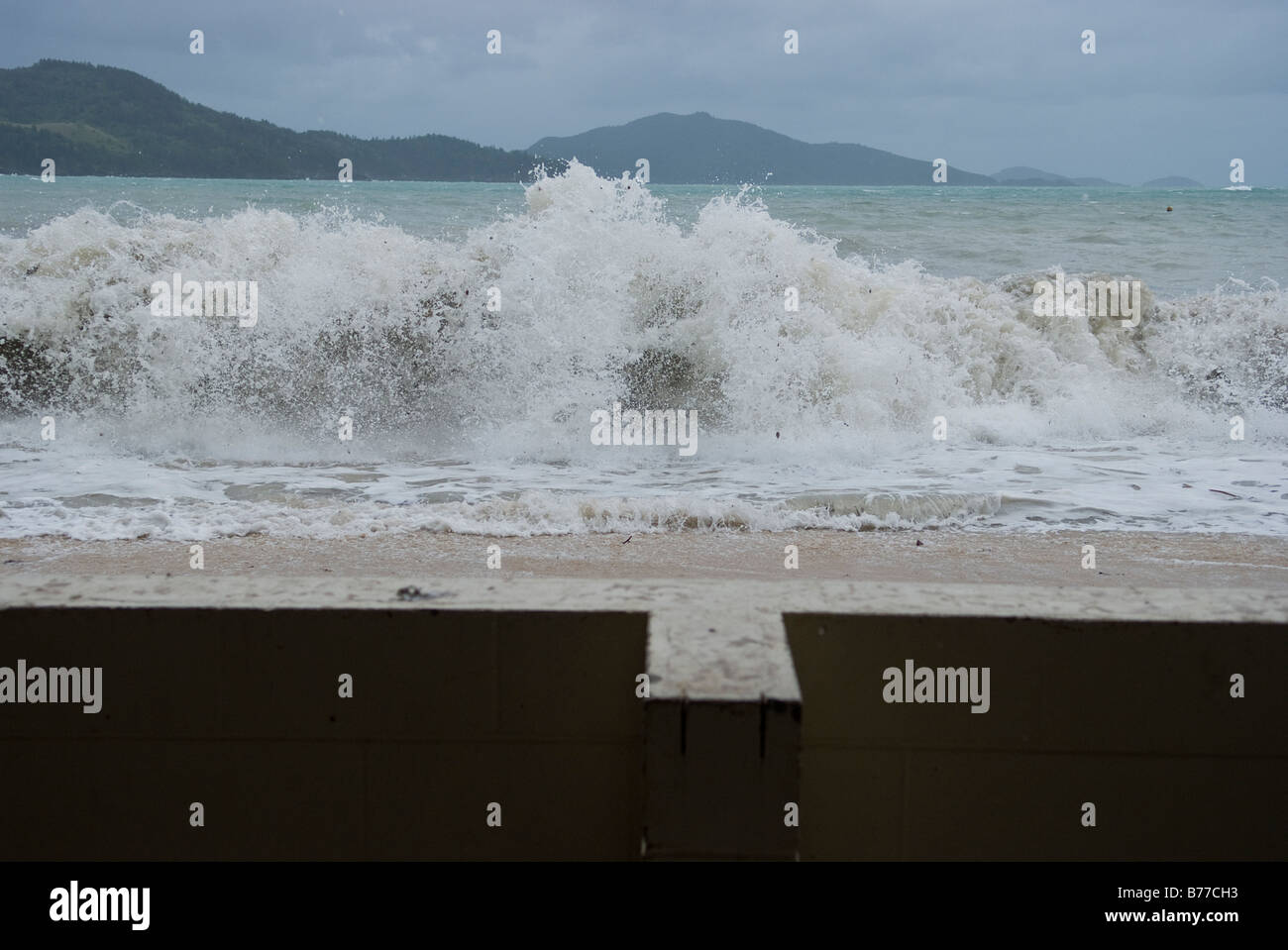 Sturmflut, die nach einem Wirbelsturm in Far North Queensland, Austraia Stockfoto