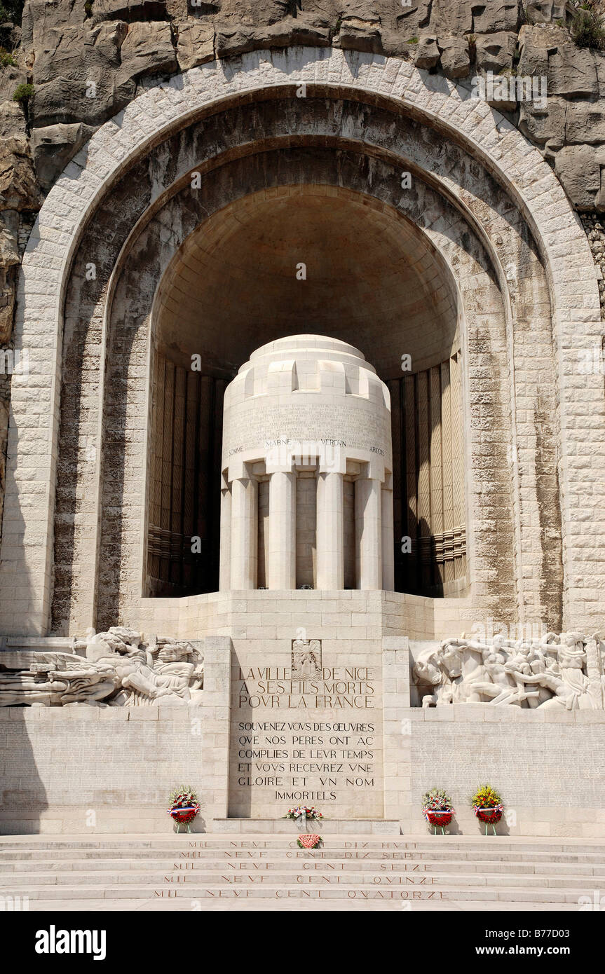 Krieg Denkmal, Le Monument Aux Morts, Place Guynemer, schön, Alpes-Maritimes, Provence-Alpes-Cote d ' Azur, Südfrankreich, Frankreich Stockfoto