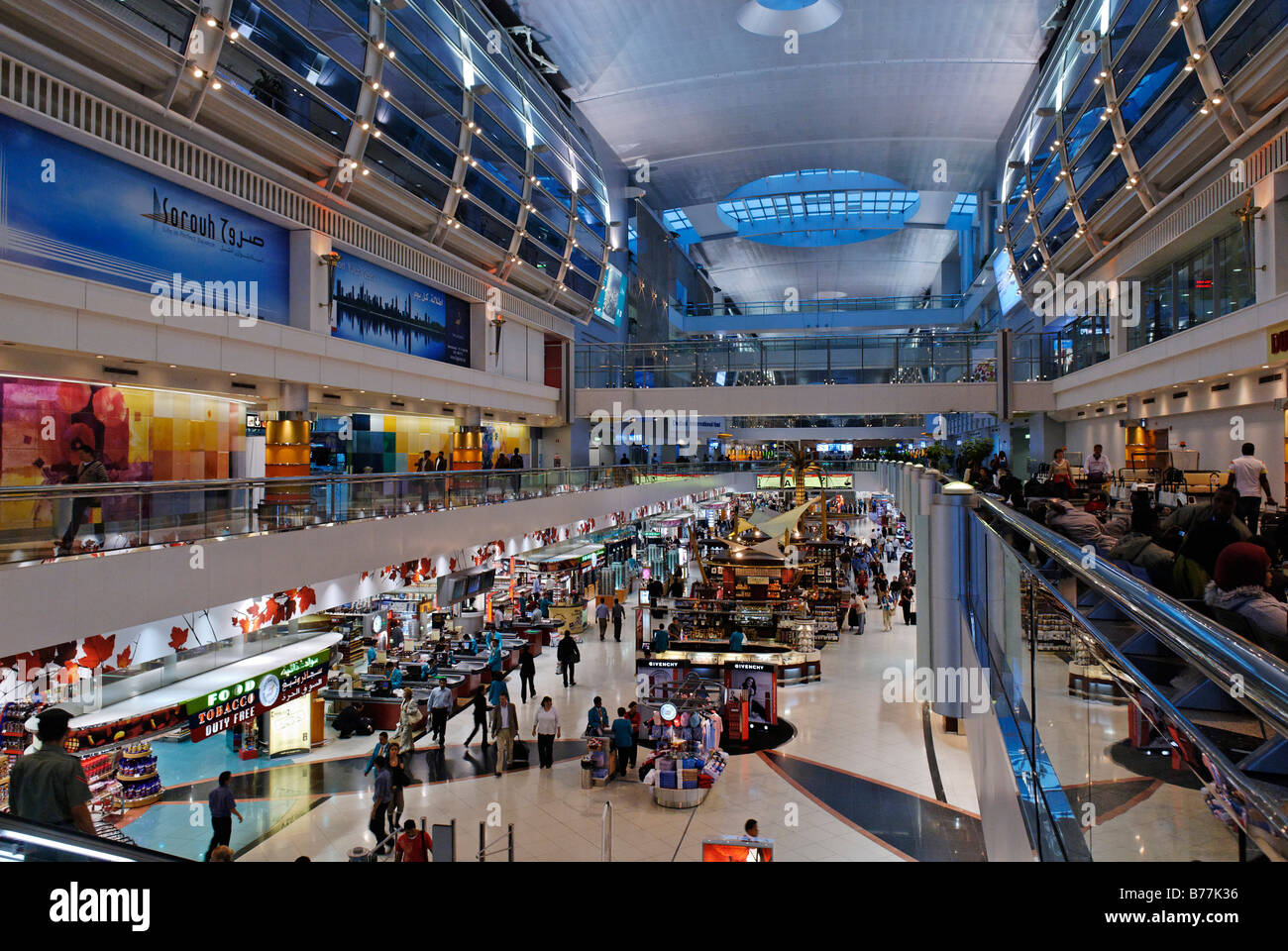 Internationaler Flughafen, Emirat von Dubai, Vereinigte Arabische Emirate, Saudi-Arabien, Naher Osten Stockfoto