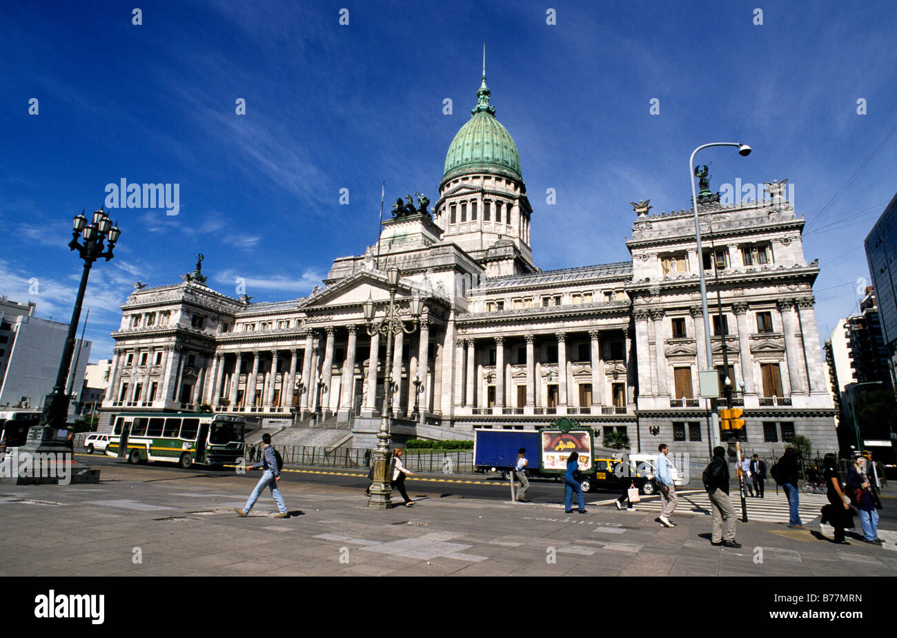 Kongress-Gebäude am Plaza de Congreso, Buenos Aires, Argentinien, Südamerika Stockfoto