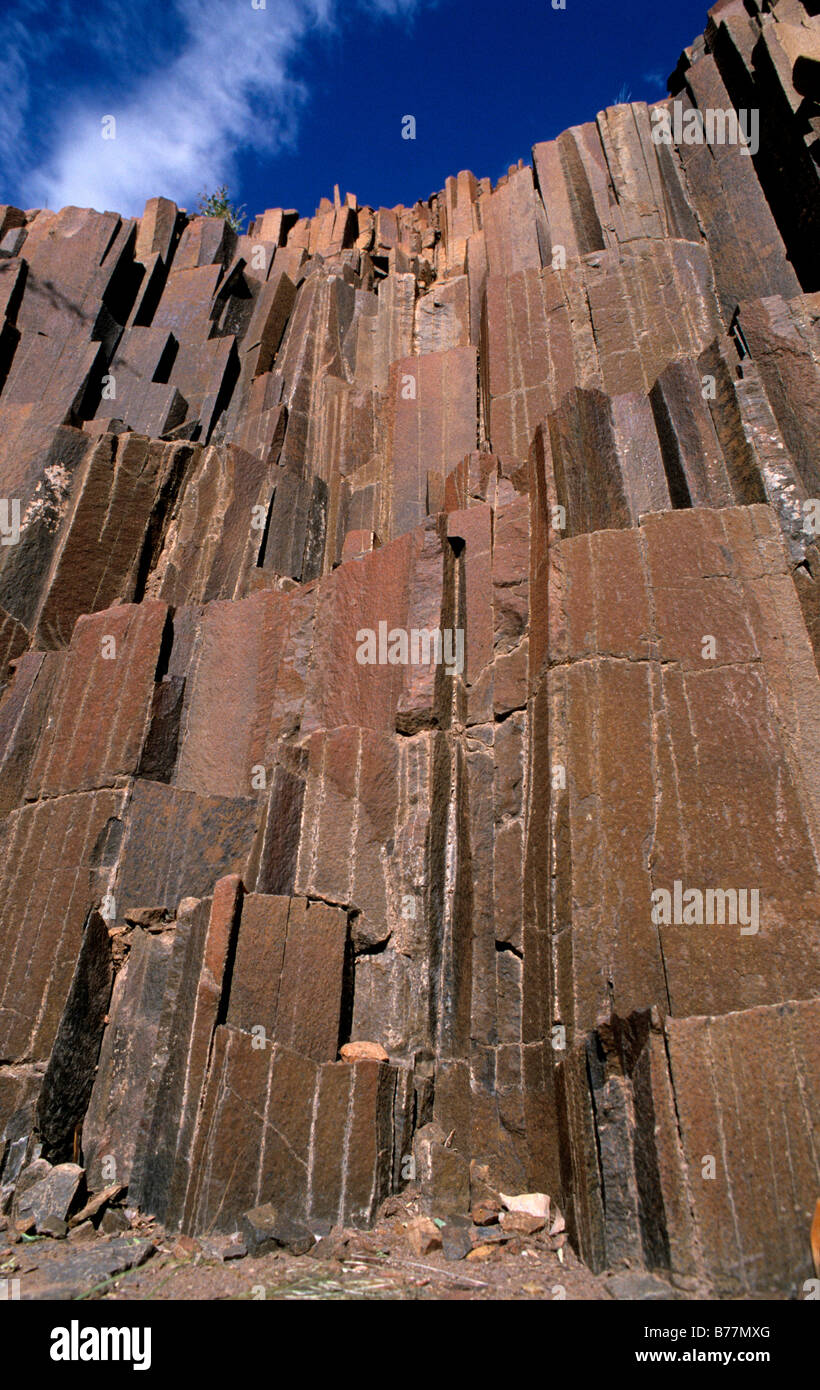 Orgelpfeifen gebildet von Basalt, Twyfelfontein, Damaraland, Namibia, Afrika Stockfoto